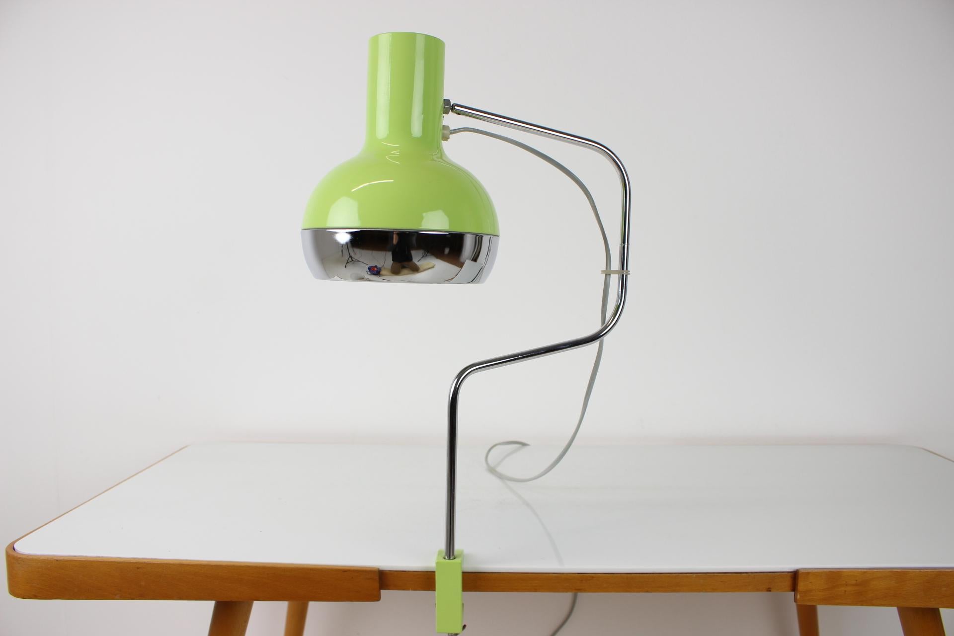 Czech Mid-Century Adjustable Table Lamp Designed by Josef Hurka for Napako, 1970's For Sale