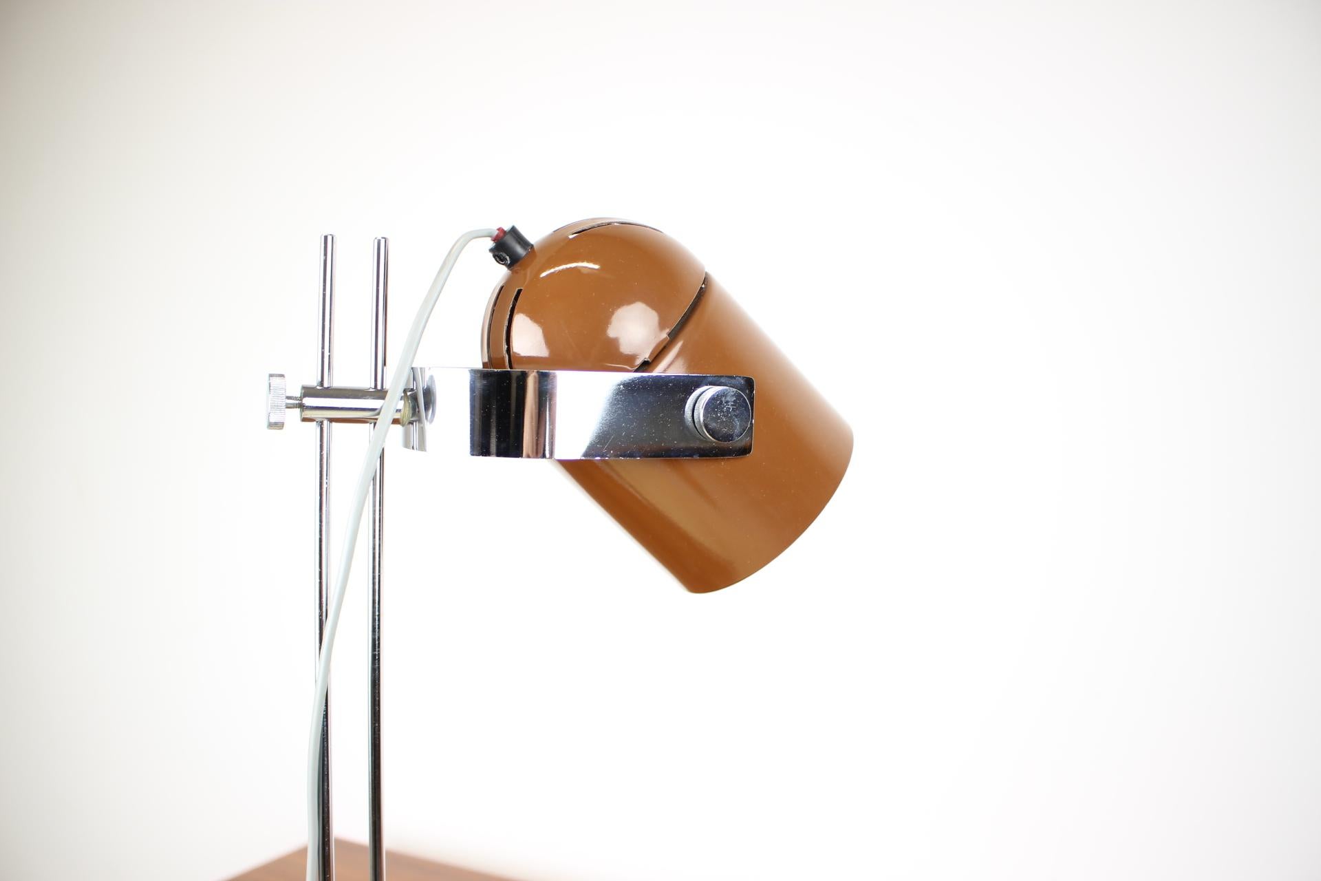 Czech Mid-Century Adjustable Table Lamp Designed by Stanislav Indra, 1970's For Sale
