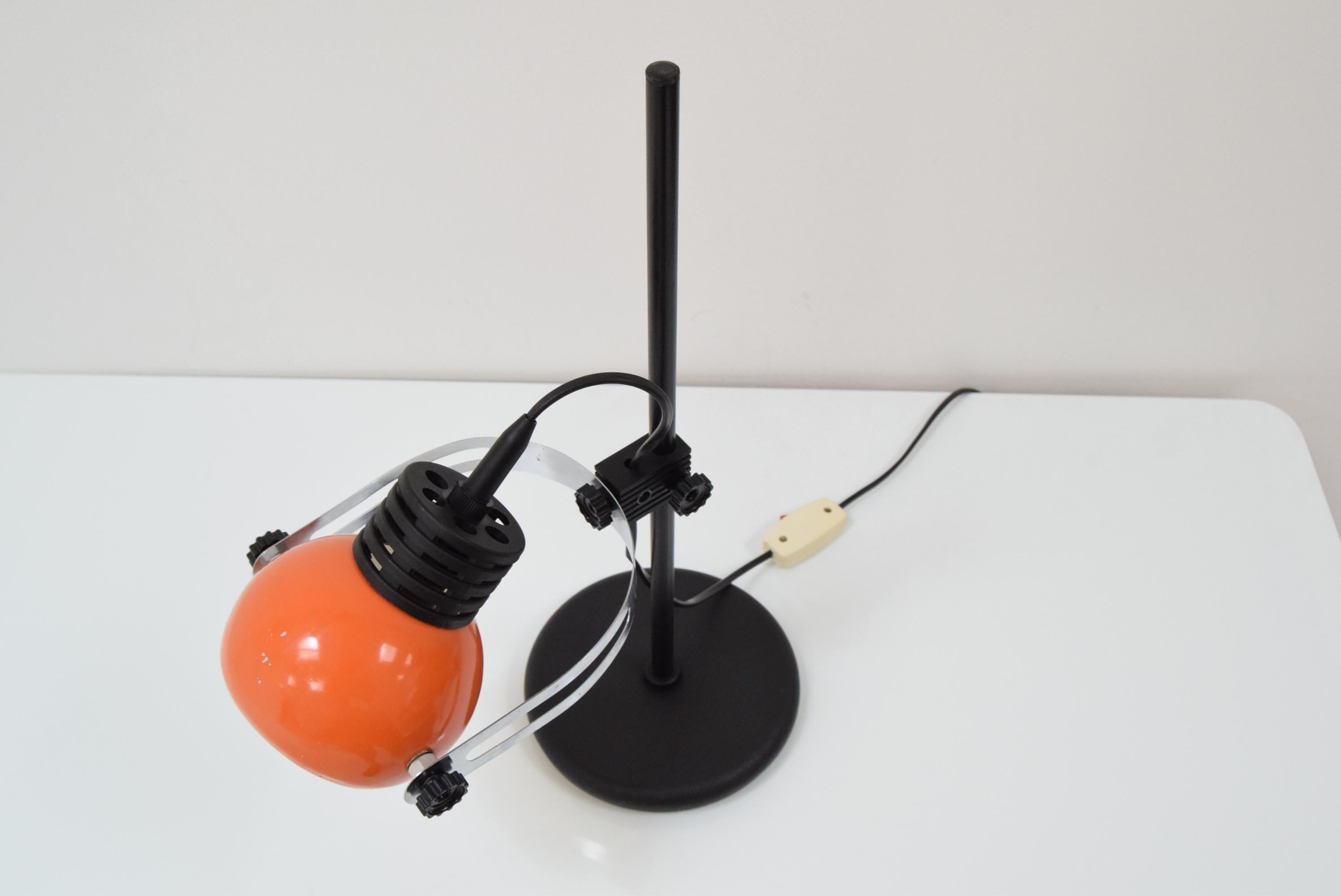 Metal Mid-Century Adjustable Table Lamp, 1970's For Sale