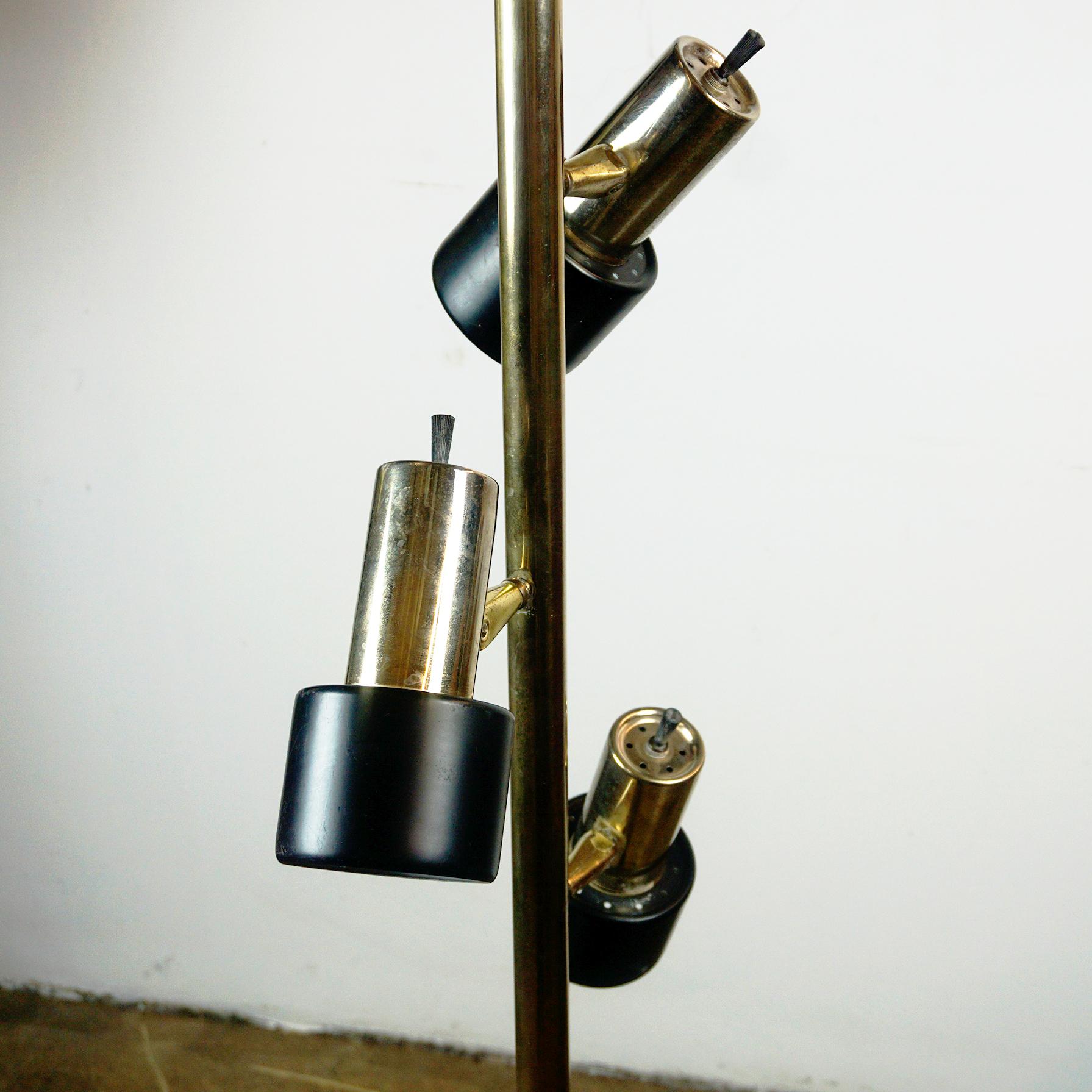 MidCentury Adjustable Tension Spot Floor Pole Lamp Attr. to Hala Zeist (Niederländisch) im Angebot