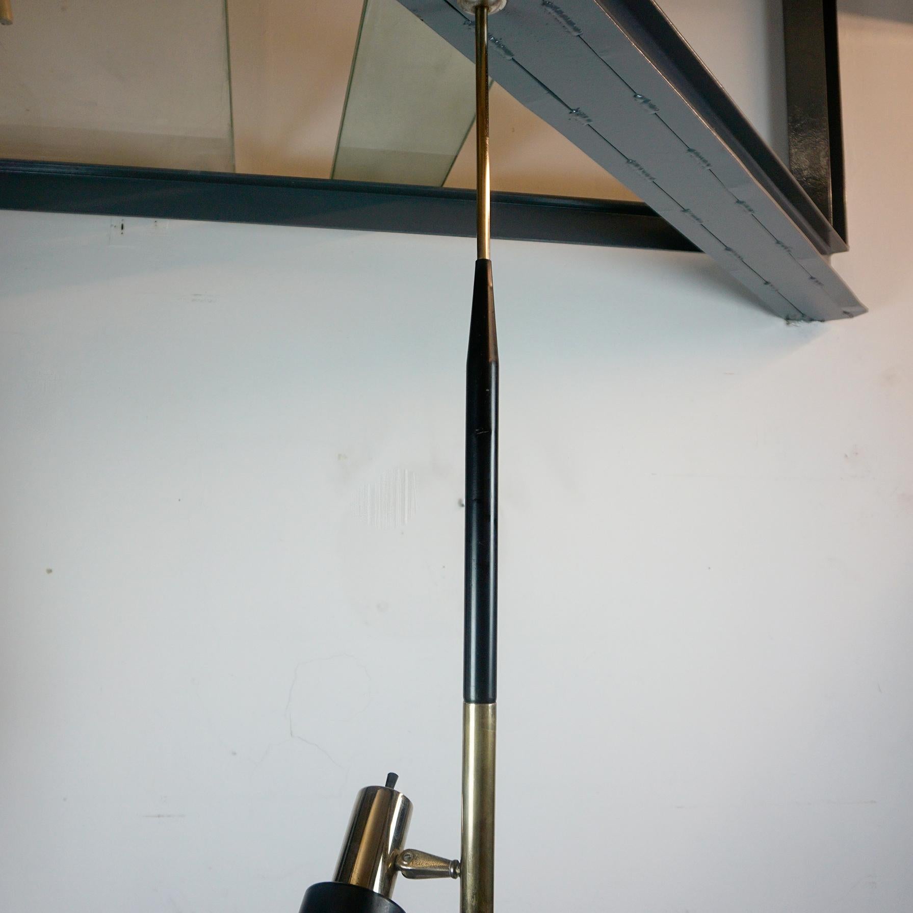 Dutch MidCentury Adjustable Tension Spot Floor Pole Lamp Attr. to Hala Zeist