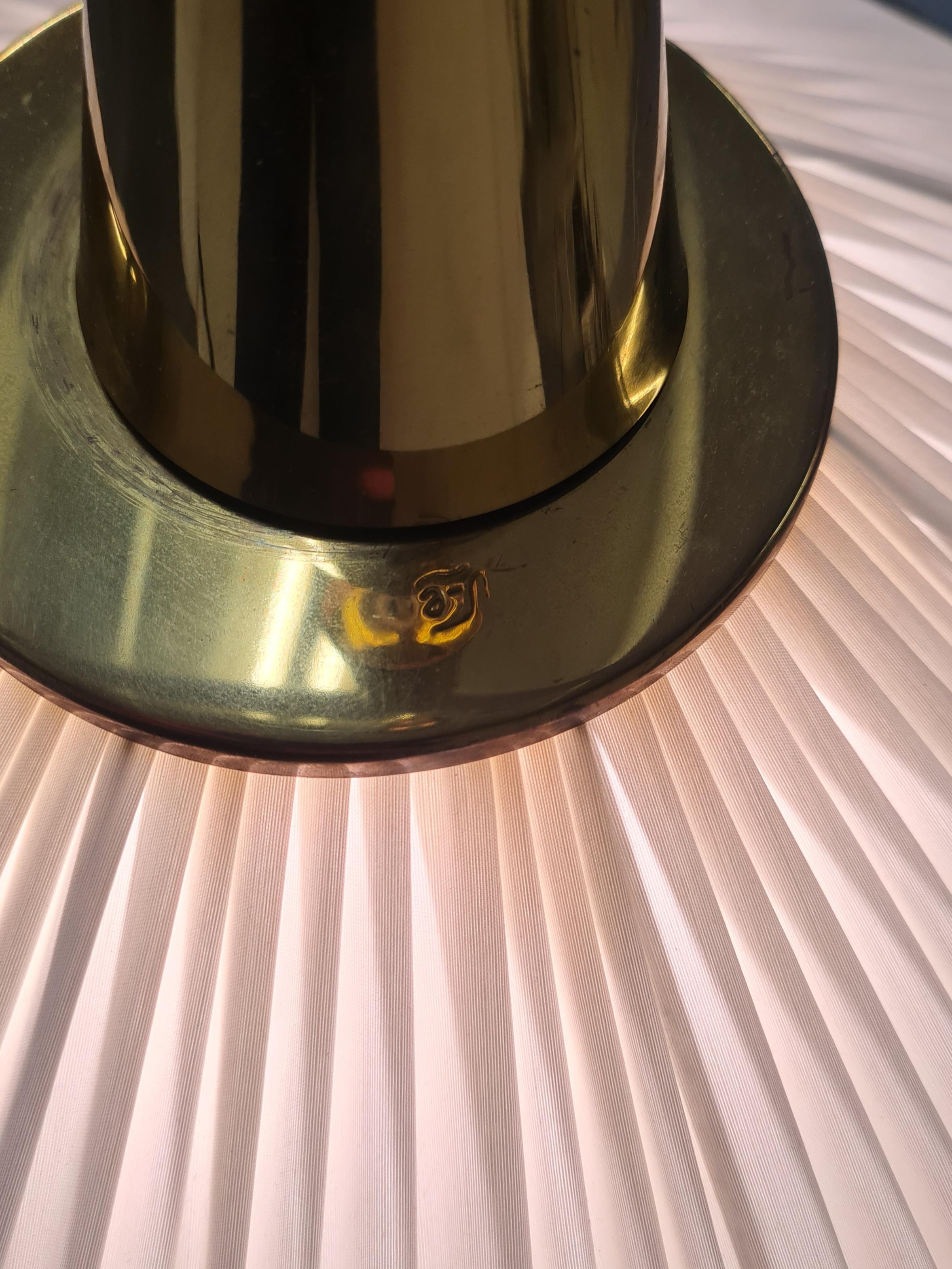 Lampada da soffitto Valinte UFO regolabile di metà secolo in ottone e tessuto, Fabrice 1950 in vendita 1