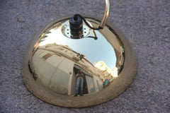 Midcentury Adjustable Wall Lamp 1950 Brass Gold Italian Cup Go Up and Down