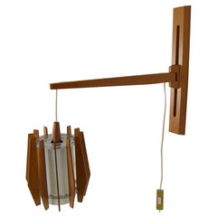 Mid-Century Adjustable Wall Lamp by Drevo Humpolec, 1960's