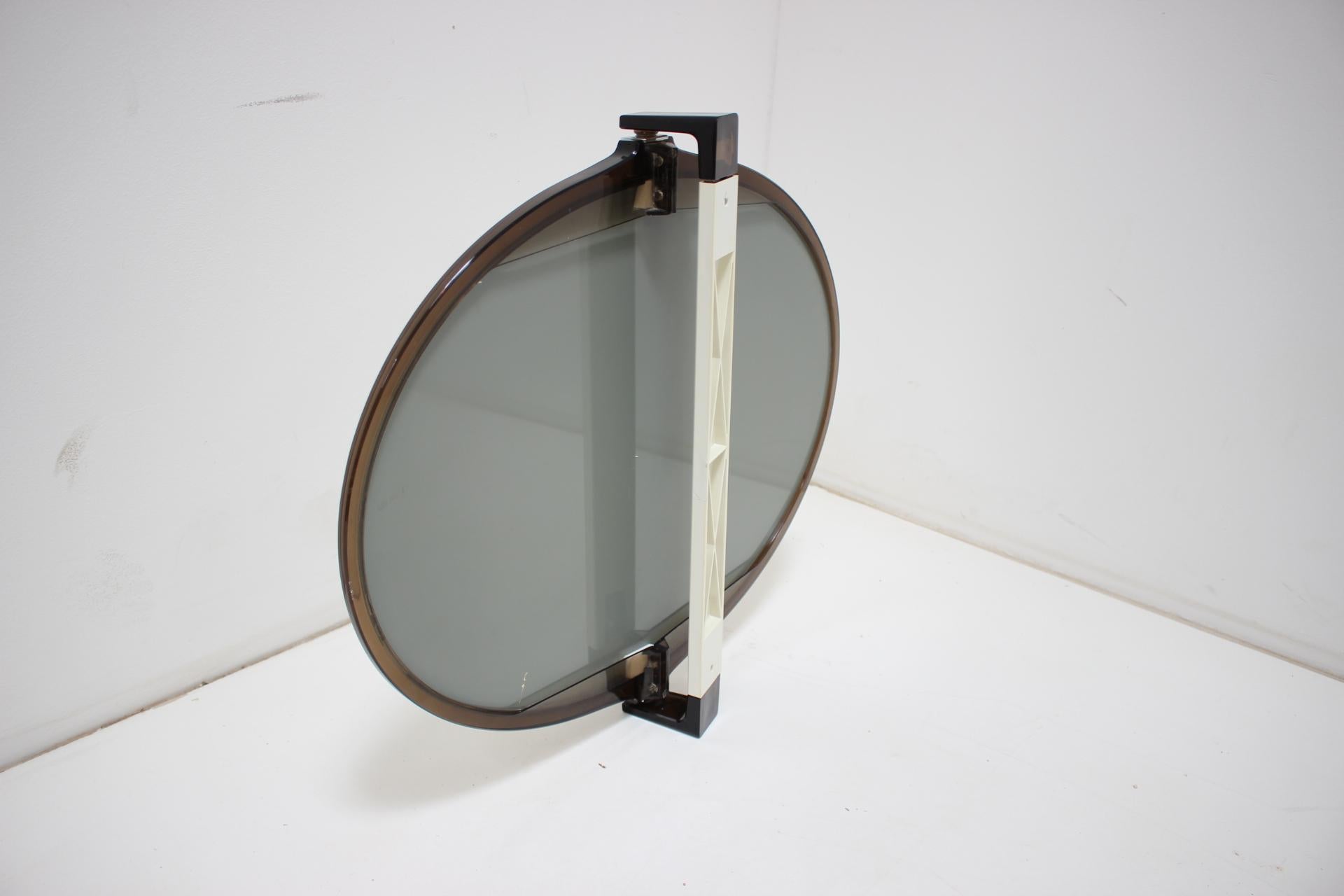 Mid-century Adjustable Wall Mirror, 1970's.  In Good Condition For Sale In Praha, CZ