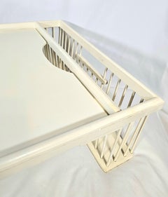 Mid Century Adjustable Wicker Bed Breakfast Tray