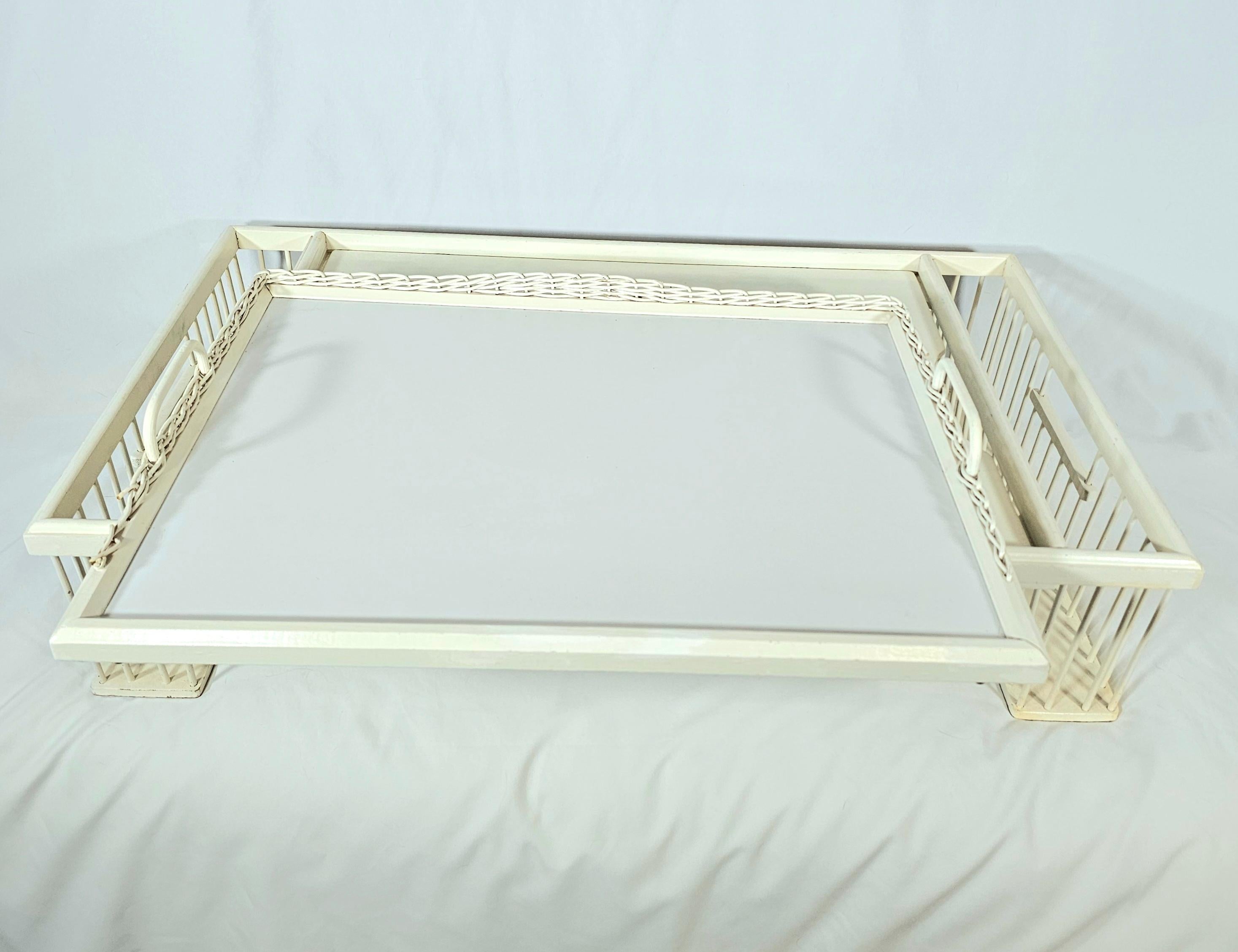 Chinese Mid Century Adjustable Wicker Bed Breakfast Tray For Sale