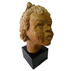 Midcentury Adorable Sculpture of a Little Girl Head Midcentury Adorable Sculpture of a Little Girl Head