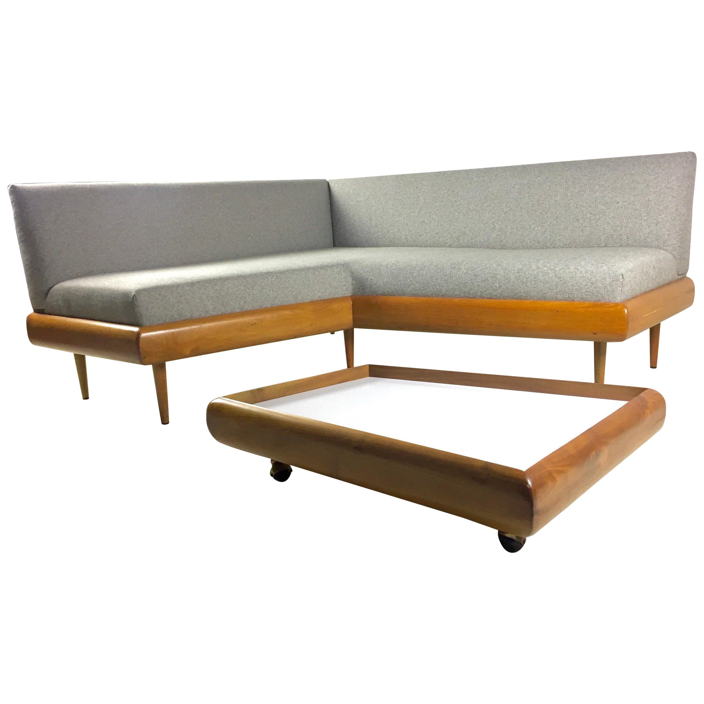 Midcentury Adrian Pearsall Boomerang 1700 Sofa with Table 1705 Craft Associates