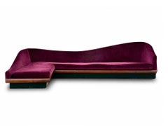 Divano “Cloud” di Adrian Pearsall in noce, in stile Mid-Century, per Craft Associates, anni ’60