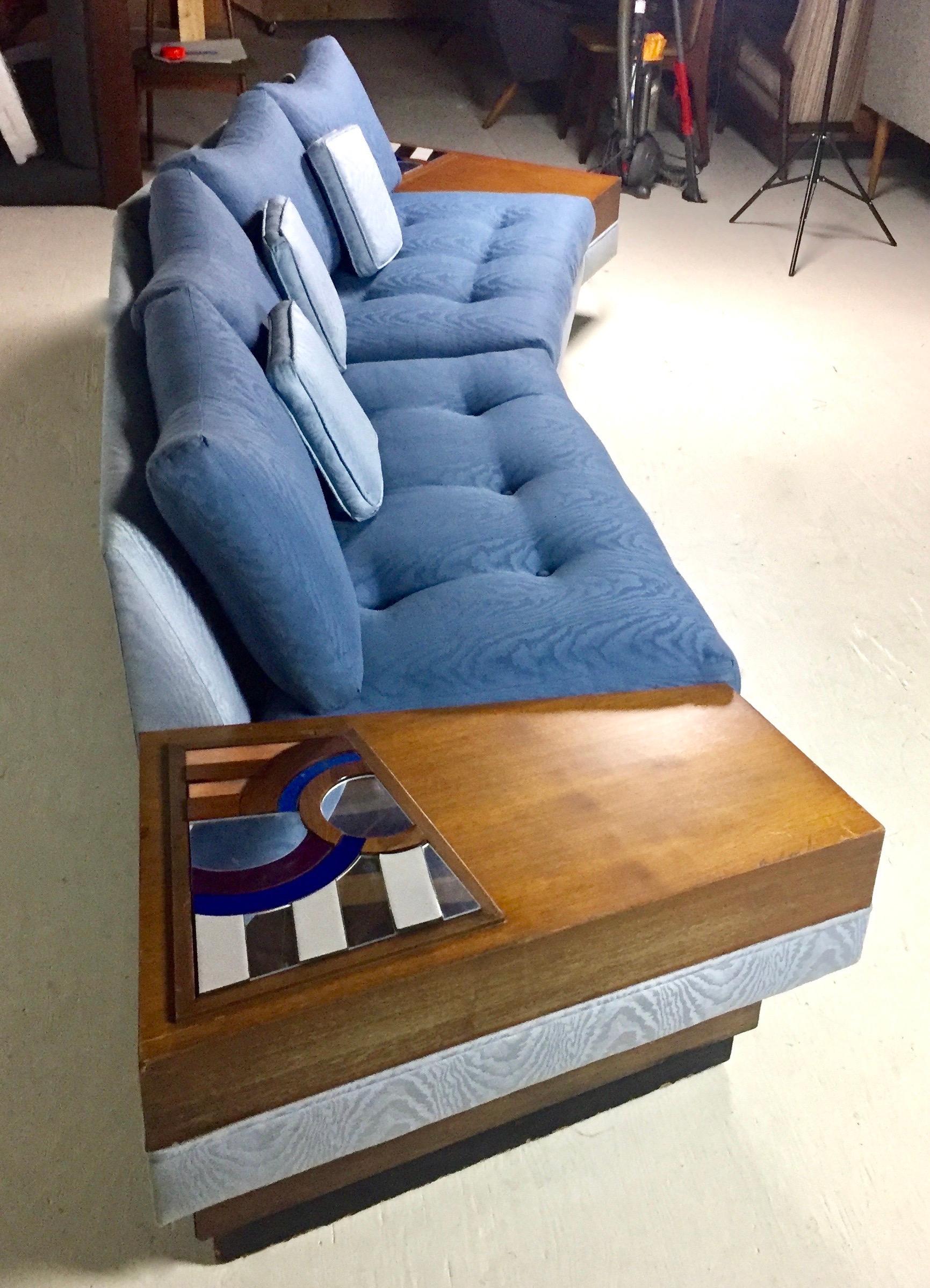 sectional with built in table