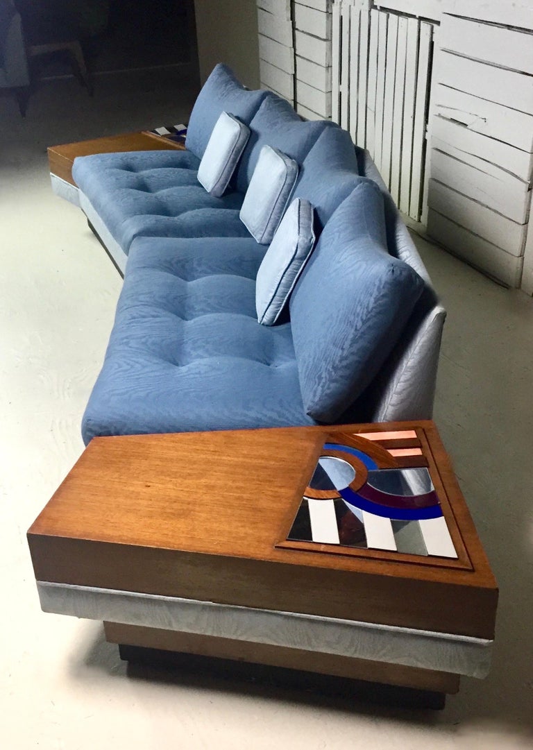 Midcentury Adrian Pearsall Craft Associates Sectional Sofa with Built