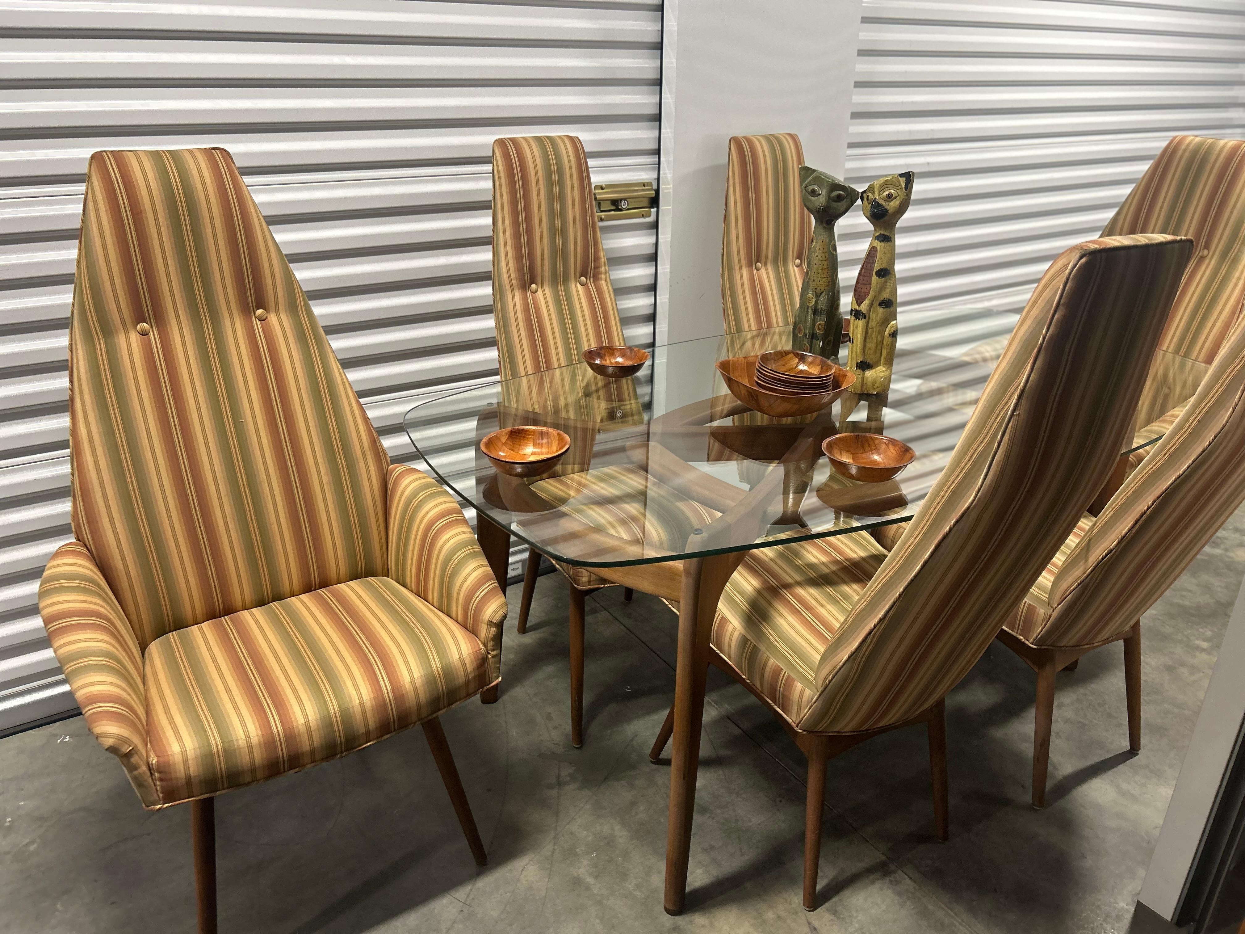Fabric Mid Century Adrian Pearsall Dining Set For Sale