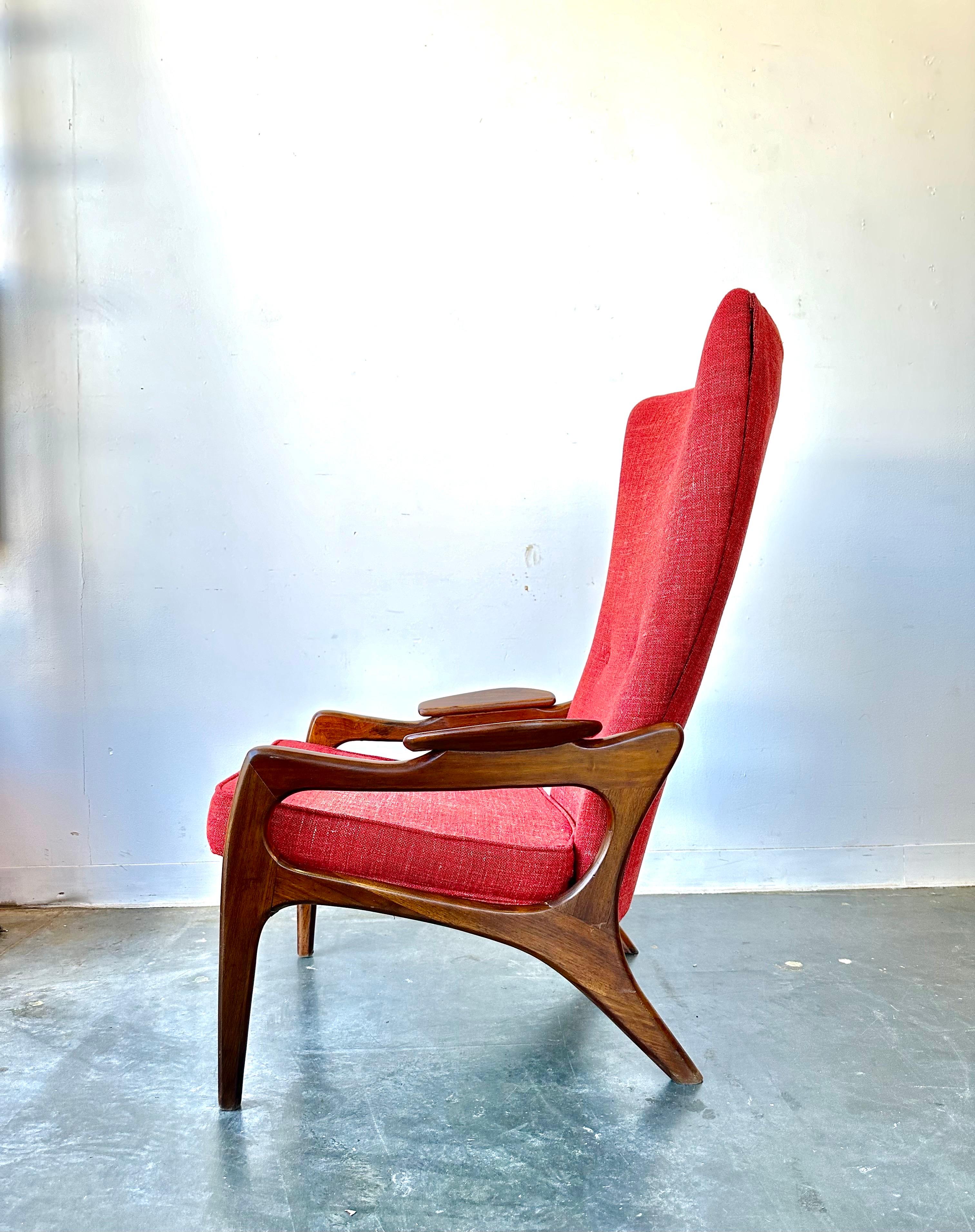 Mid Century Adrian Pearsall for Craft Associates
model 2224-C chair In Good Condition For Sale In Sayreville, NJ