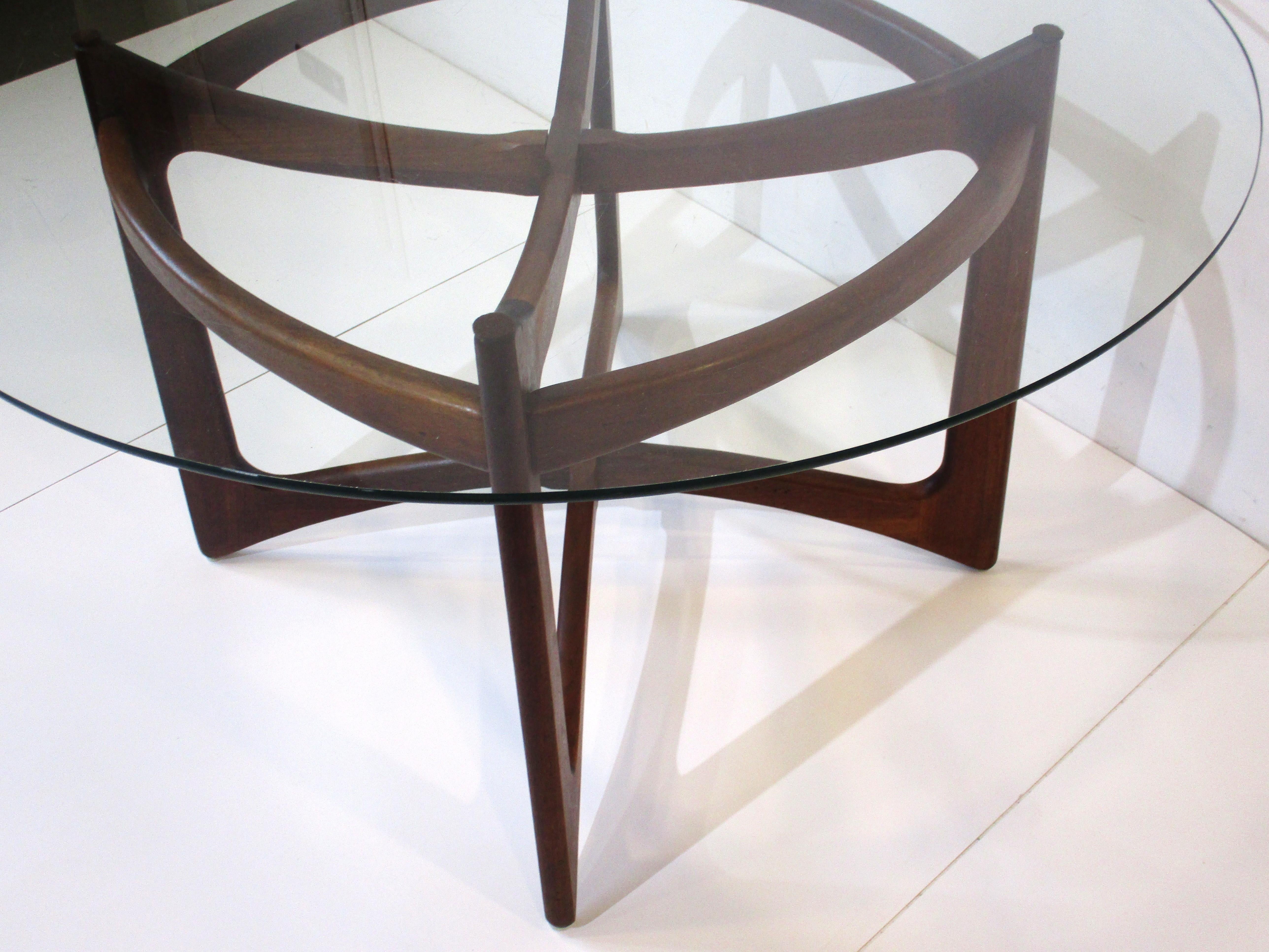 Mid-Century Modern Midcentury Adrian Pearsall Sculptural Walnut Dining Table 