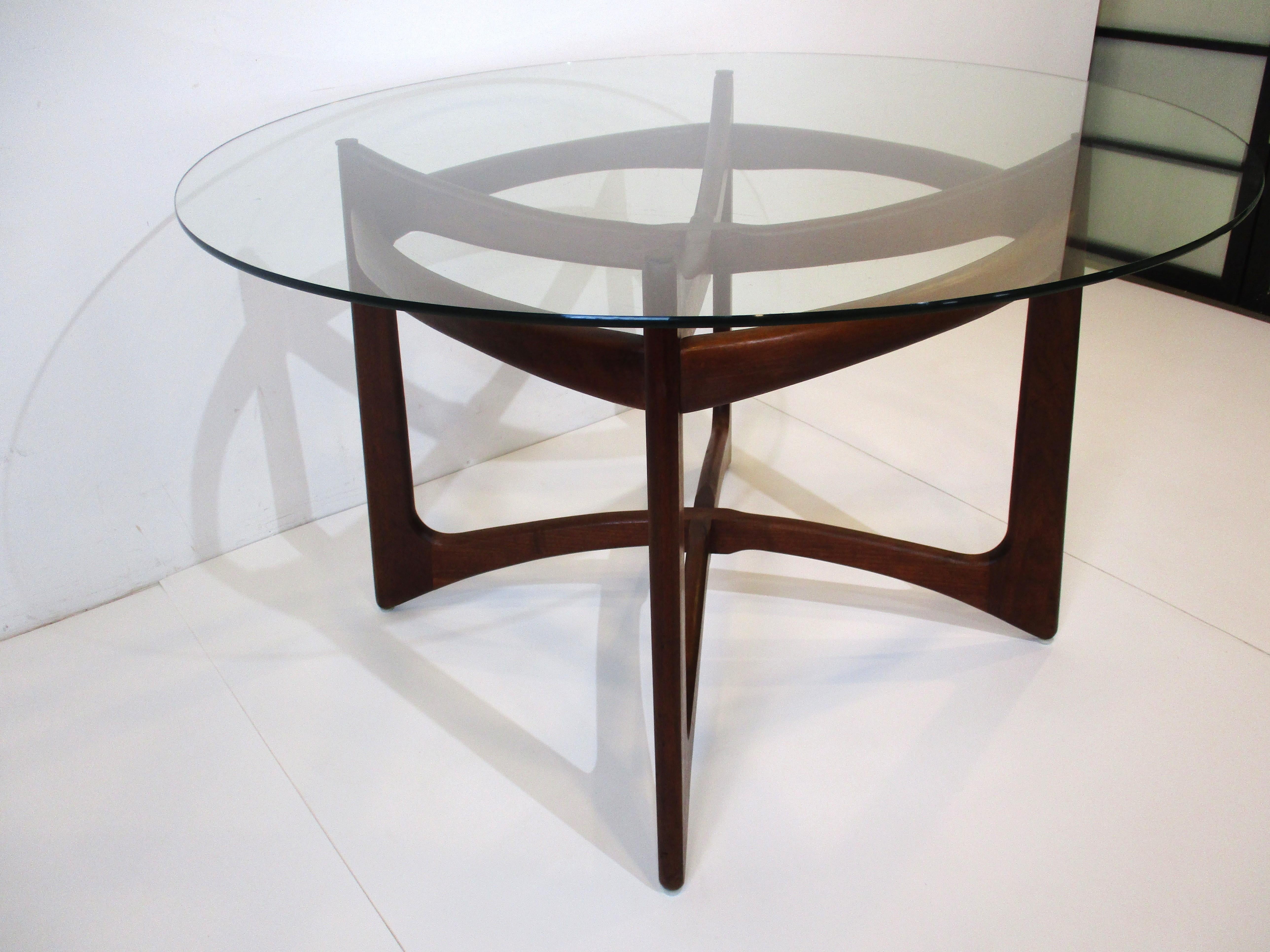 20th Century Midcentury Adrian Pearsall Sculptural Walnut Dining Table 