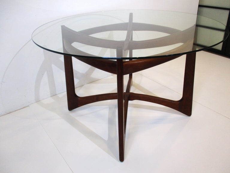 Midcentury Adrian Pearsall Sculptural Walnut Dining Table For Sale at