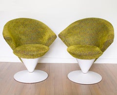 Mitte des Jahrhunderts Adrian Pearsall Space Age Swivel Lounge Cone Chairs, 2 Stück