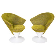 Mitte des Jahrhunderts Adrian Pearsall Space Age Swivel Lounge Cone Chairs, 2 Stück