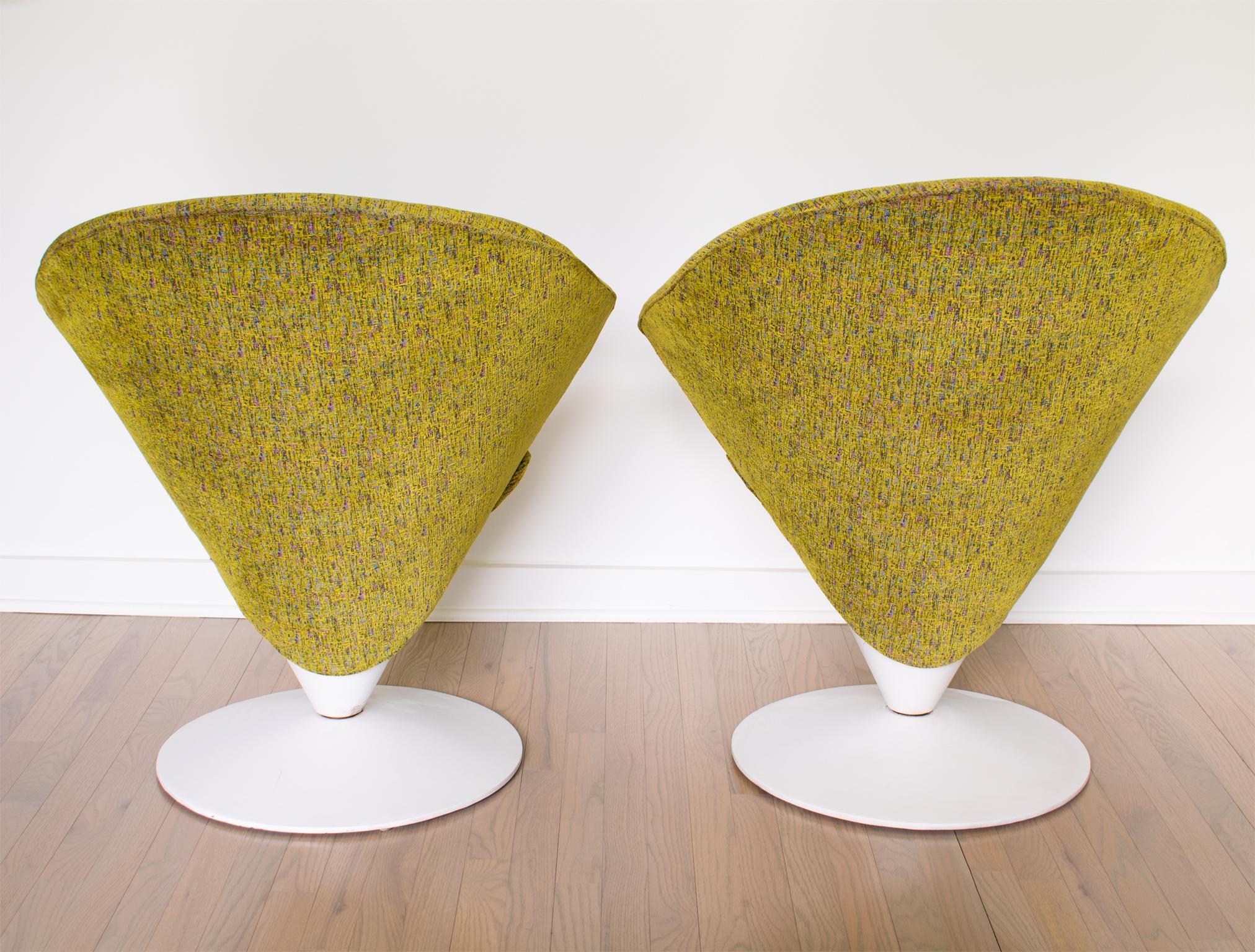 Américain Paire de fauteuils Space Aounge pivotants du milieu du siècle, Adrian Pearsall en vente