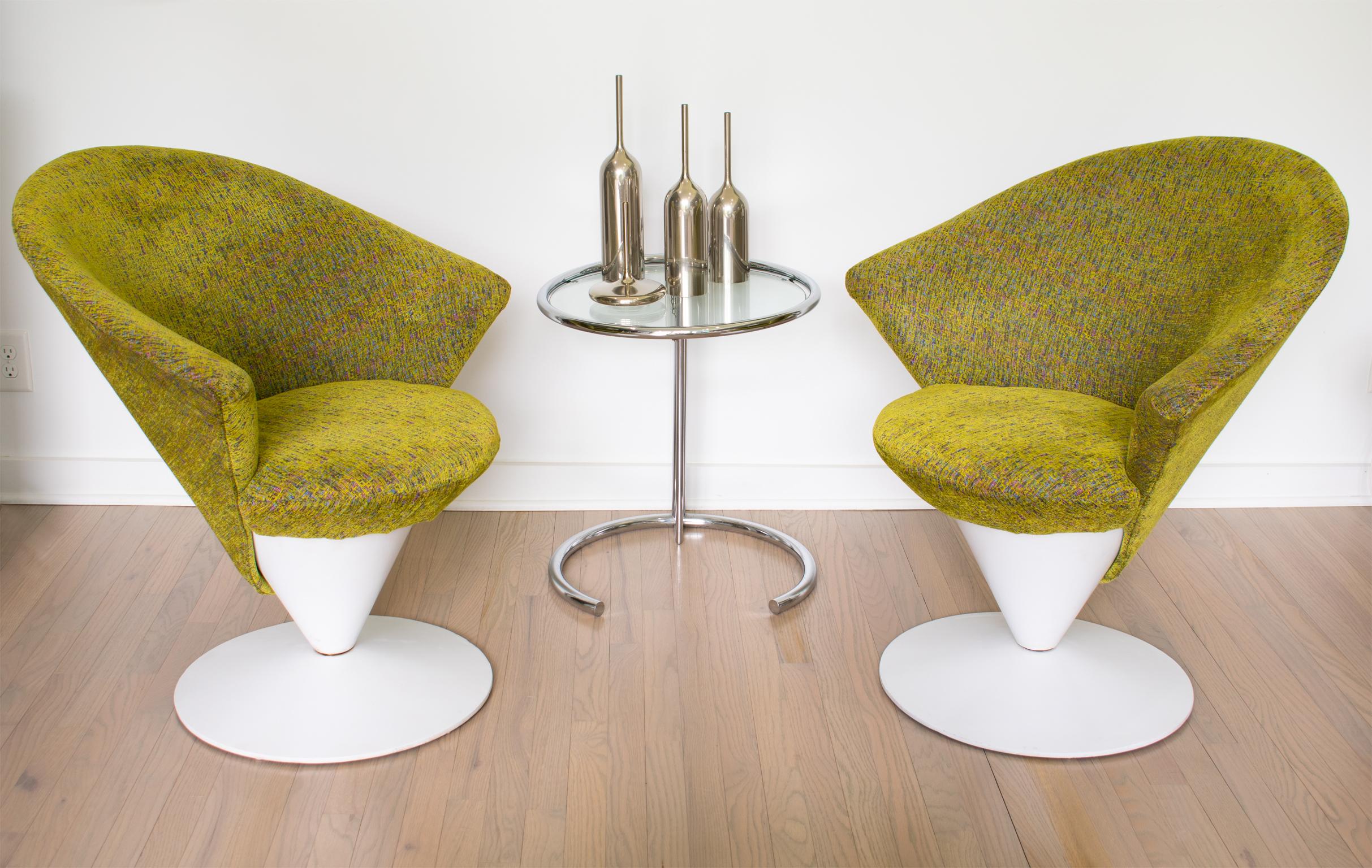Milieu du XXe siècle Paire de fauteuils Space Aounge pivotants du milieu du siècle, Adrian Pearsall en vente