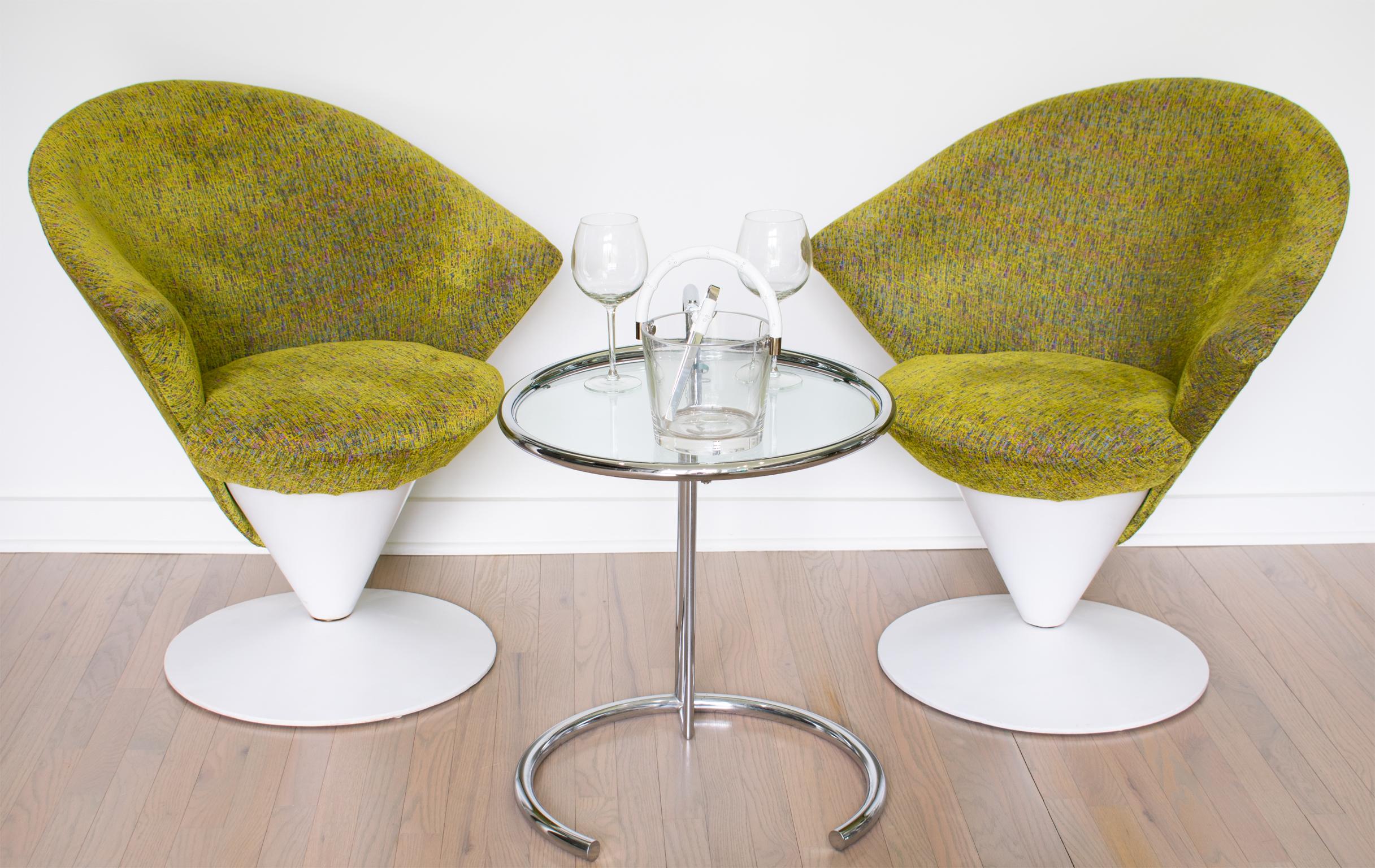 Métal Paire de fauteuils Space Aounge pivotants du milieu du siècle, Adrian Pearsall en vente