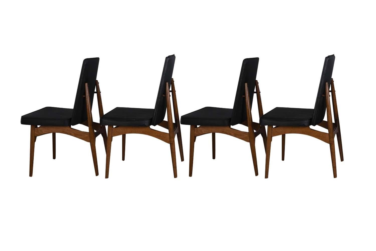 Mid-Century Modern Mid-Century Adrian Pearsall Style Dining Side Chairs For Sale
