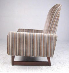 Mid-Century Adrian Pearsall Style Lounge Chair w/ Walnut Trim