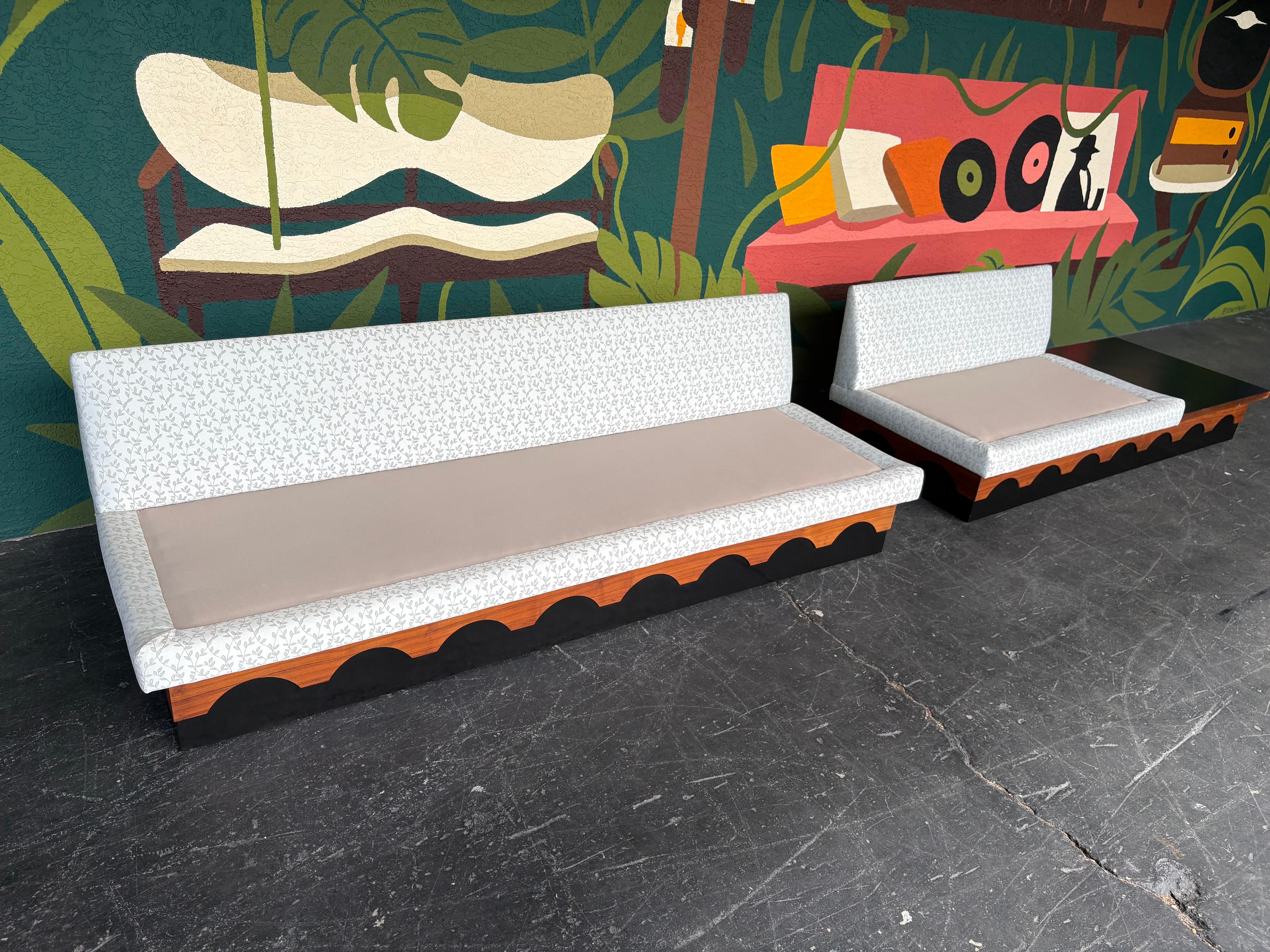 20th Century Mid Century Adrian Pearsall Style Platform Sectional Sofa