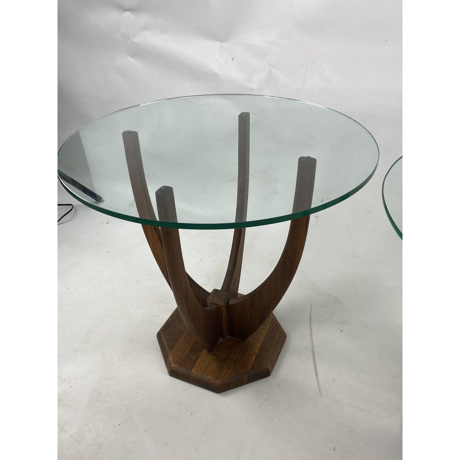 American Mid-Century Adrian Pearsall Style Sculptural Walnut Side Tables, a Pair