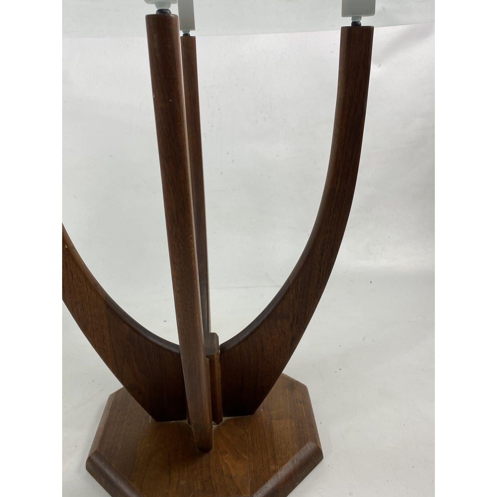 Mid-Century Adrian Pearsall Style Sculptural Walnut Side Tables, a Pair In Good Condition In Esperance, NY