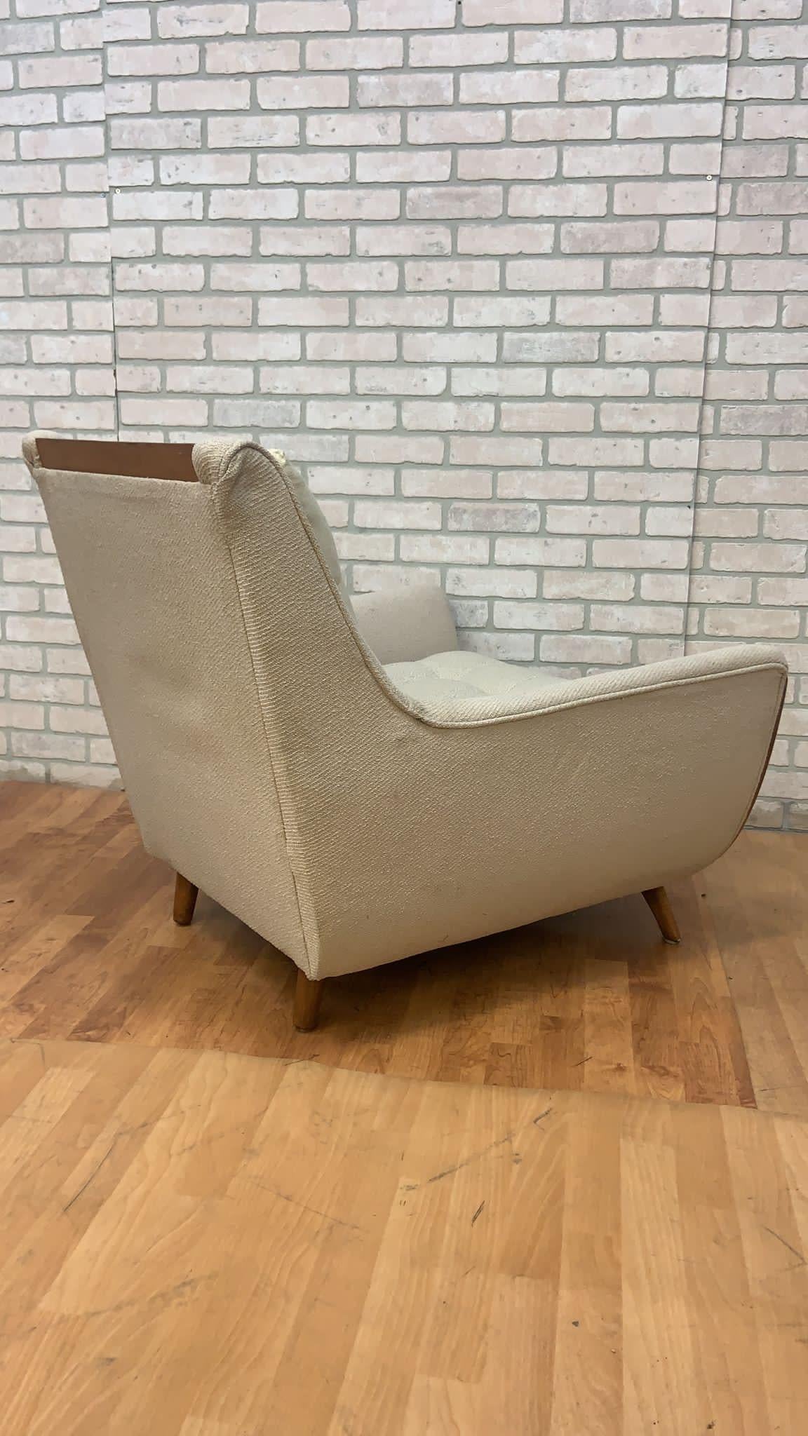 Mid-20th Century Mid Century Adrian Pearsall Style Walnut Gondola Sofa and Club Chair - Set of 2