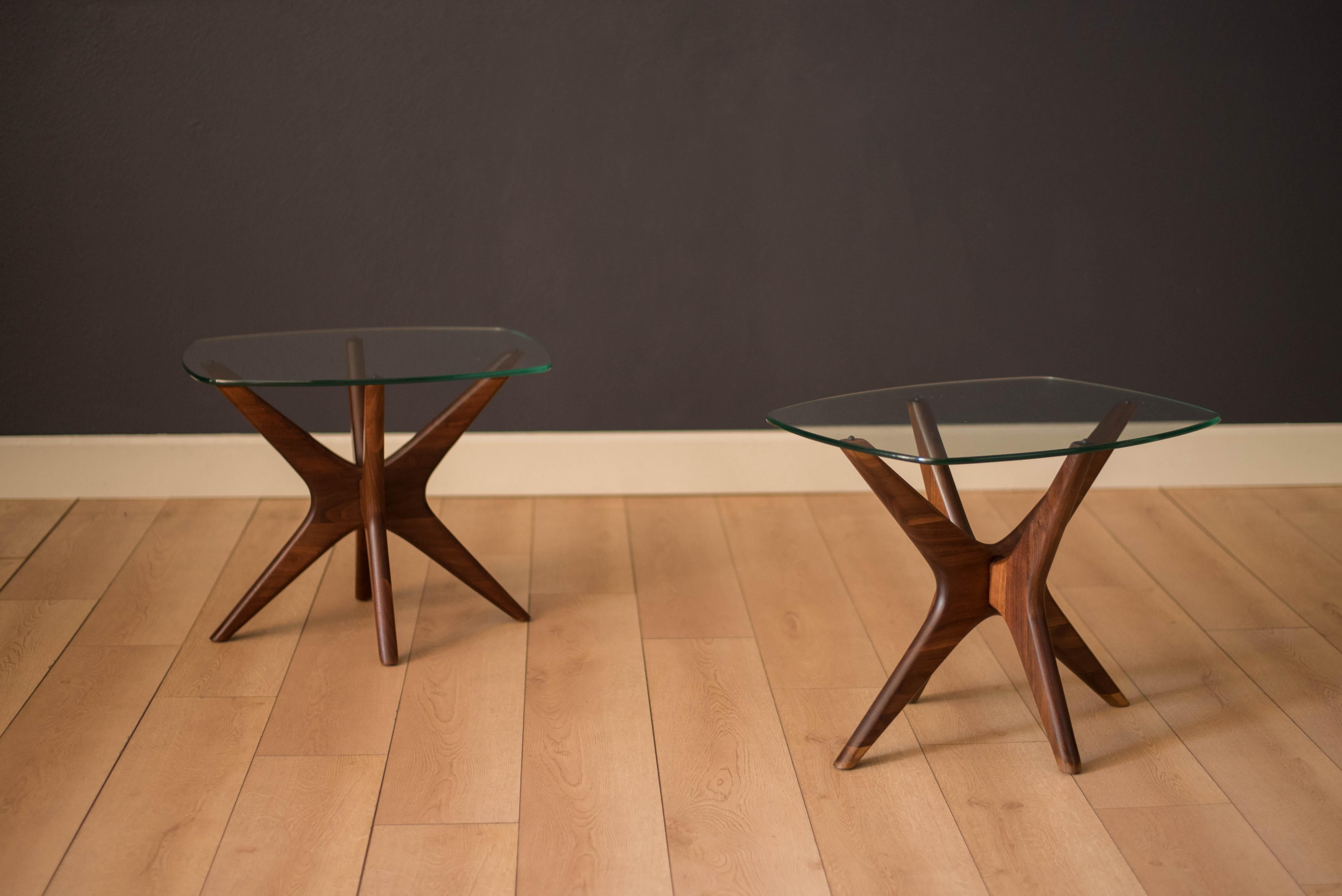 Mid Century Adrian Pearsall Walnut Jacks End Tables at 1stDibs