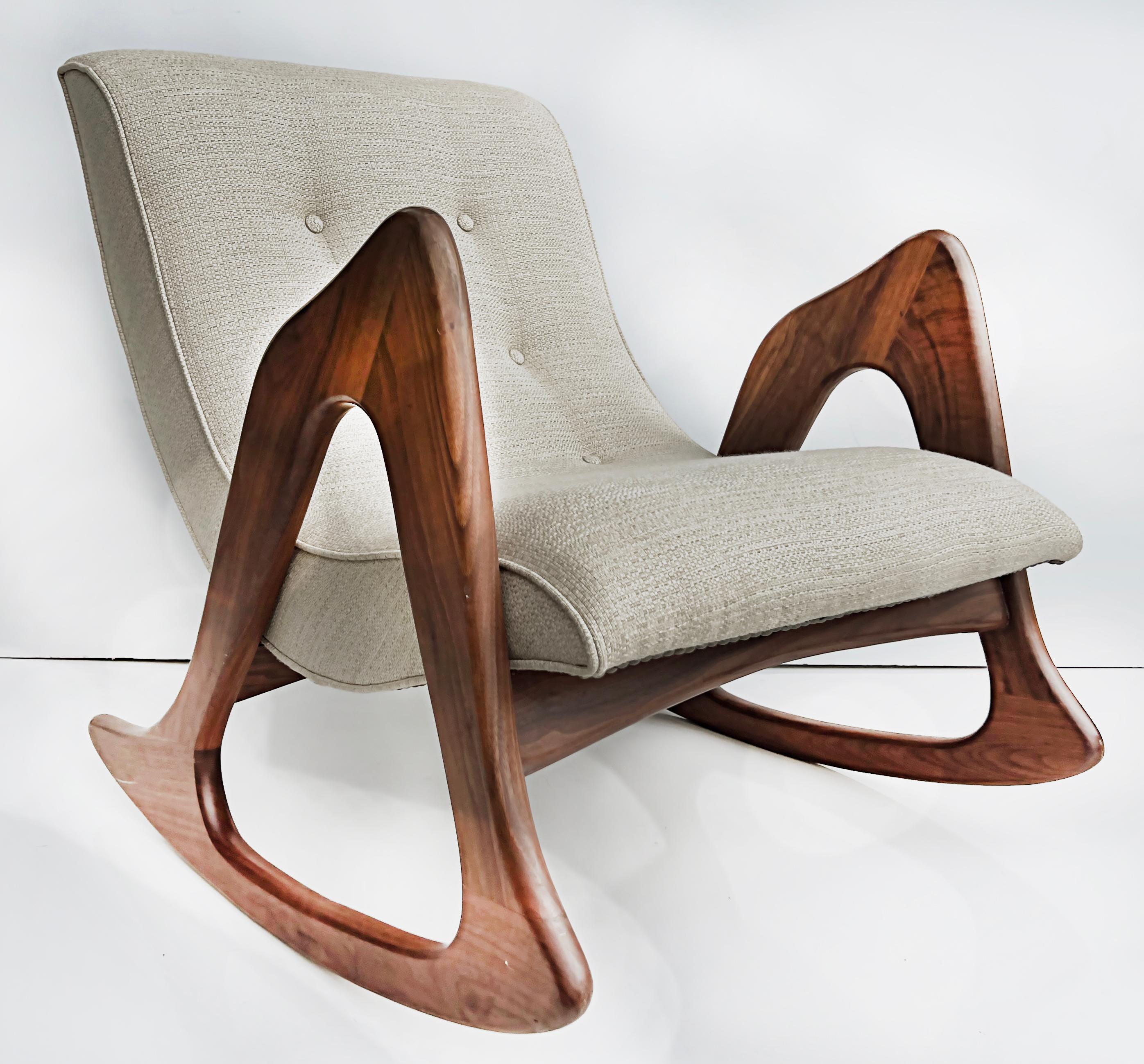 Midcentury Adrian Pearsall Walnut Rocking Chair, Craft Associates at ...