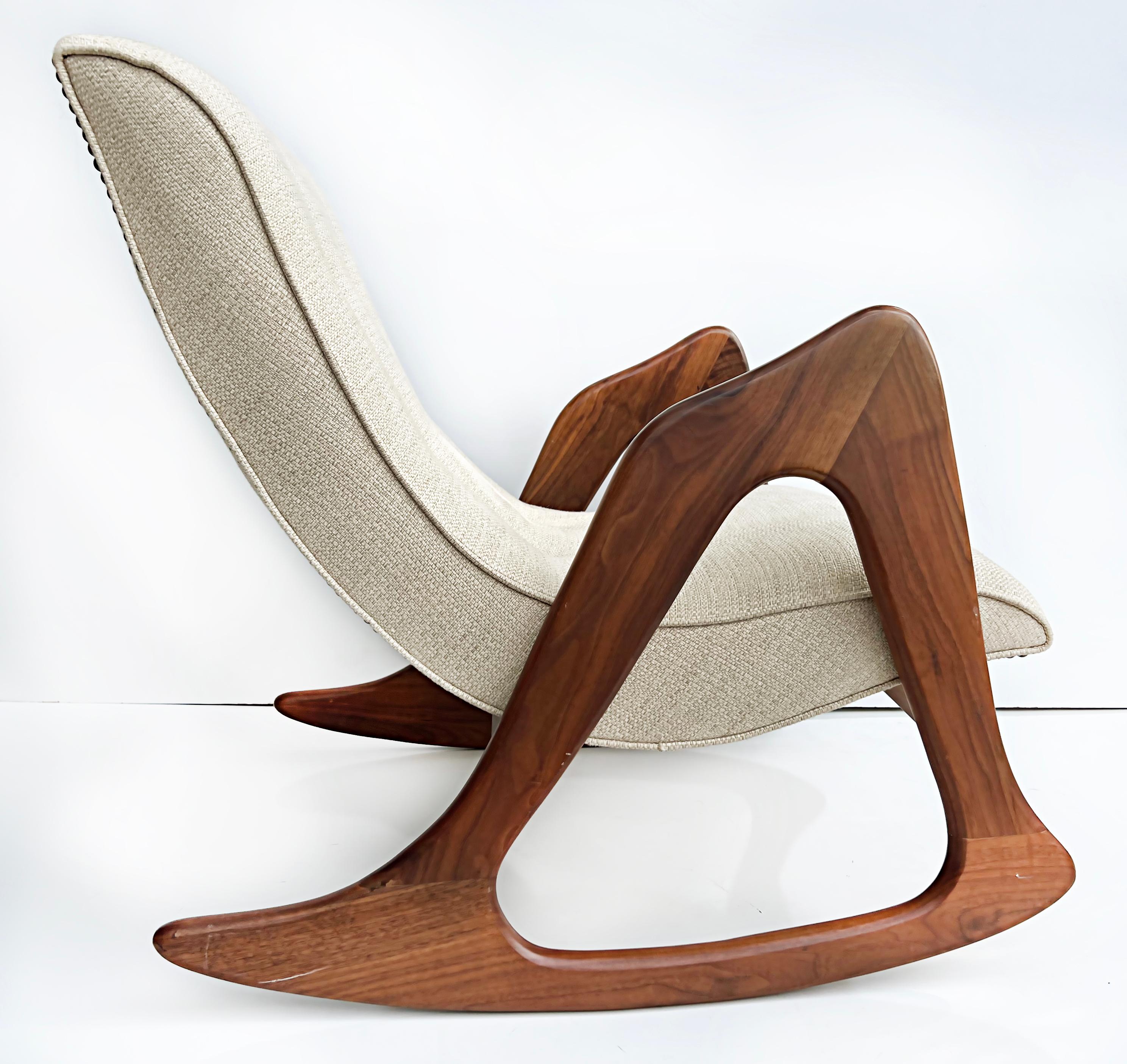 Mid-Century Modern Midcentury Adrian Pearsall Walnut Rocking Chair, Craft Associates