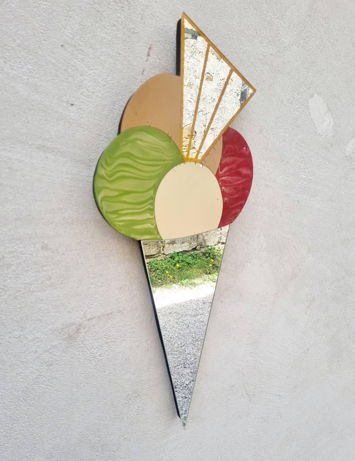 Specchio da parete per gelato pubblicitario della metà del secolo scorso, Germania anni '60 in vendita 3