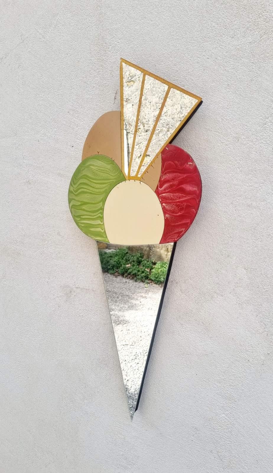Specchio da parete per gelato pubblicitario della metà del secolo scorso, Germania anni '60 in vendita 4