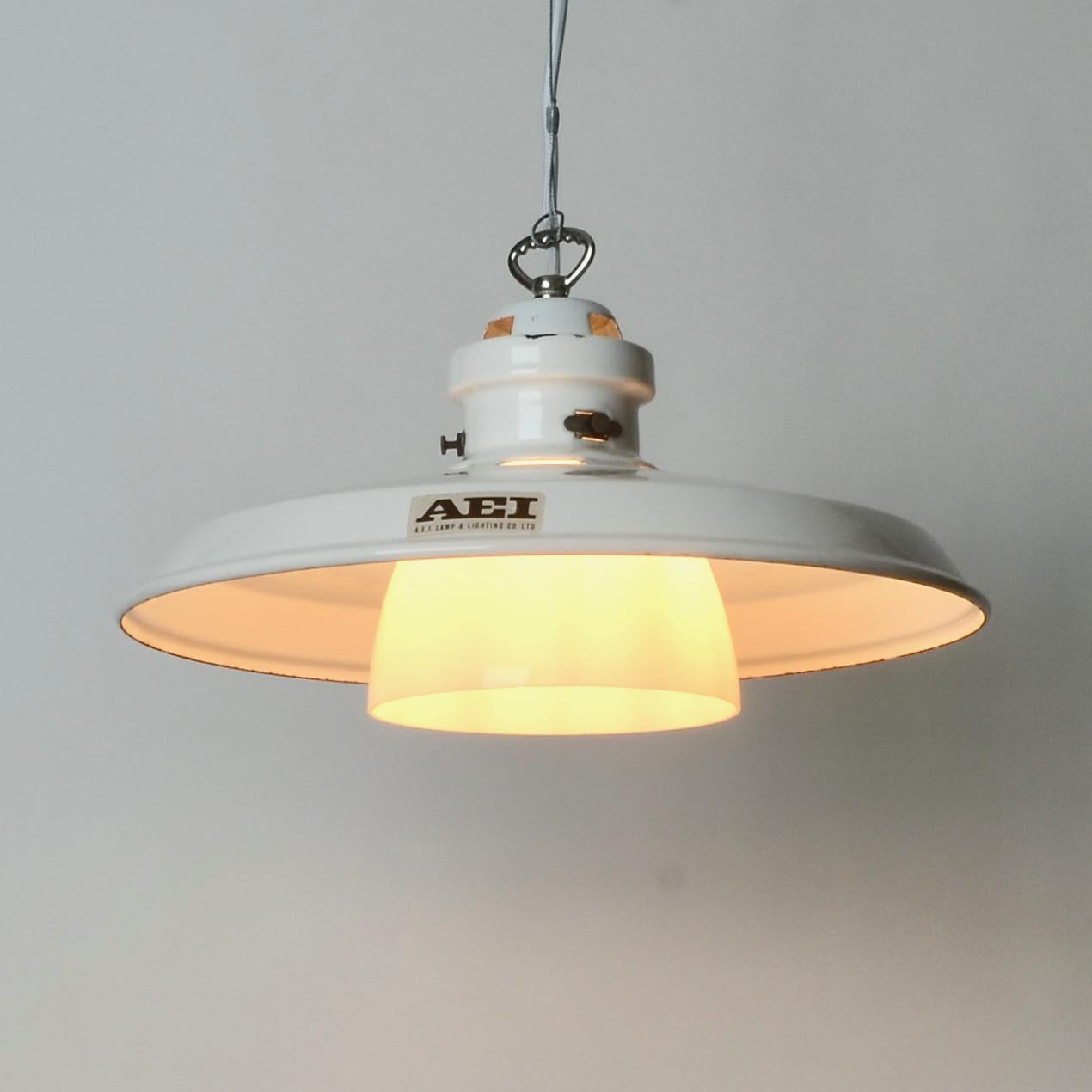 Mid-20th Century Vintage AEI Pendant Light For Sale
