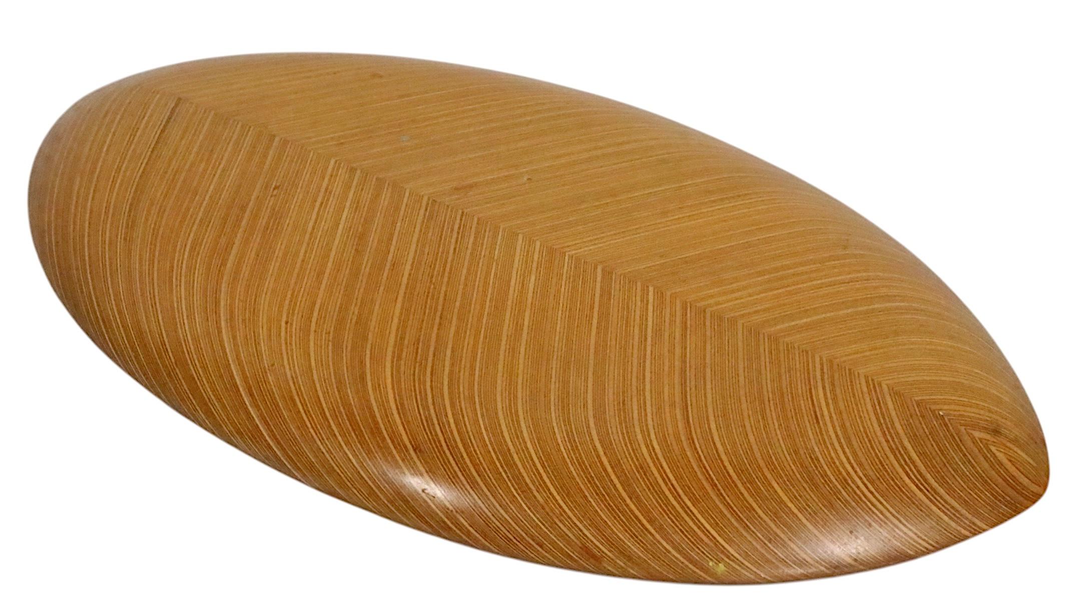 Birch Mid Century Aeroplan Plywood Leaf Dish by Tapio Wirkkala Made in Finland c 1950s For Sale