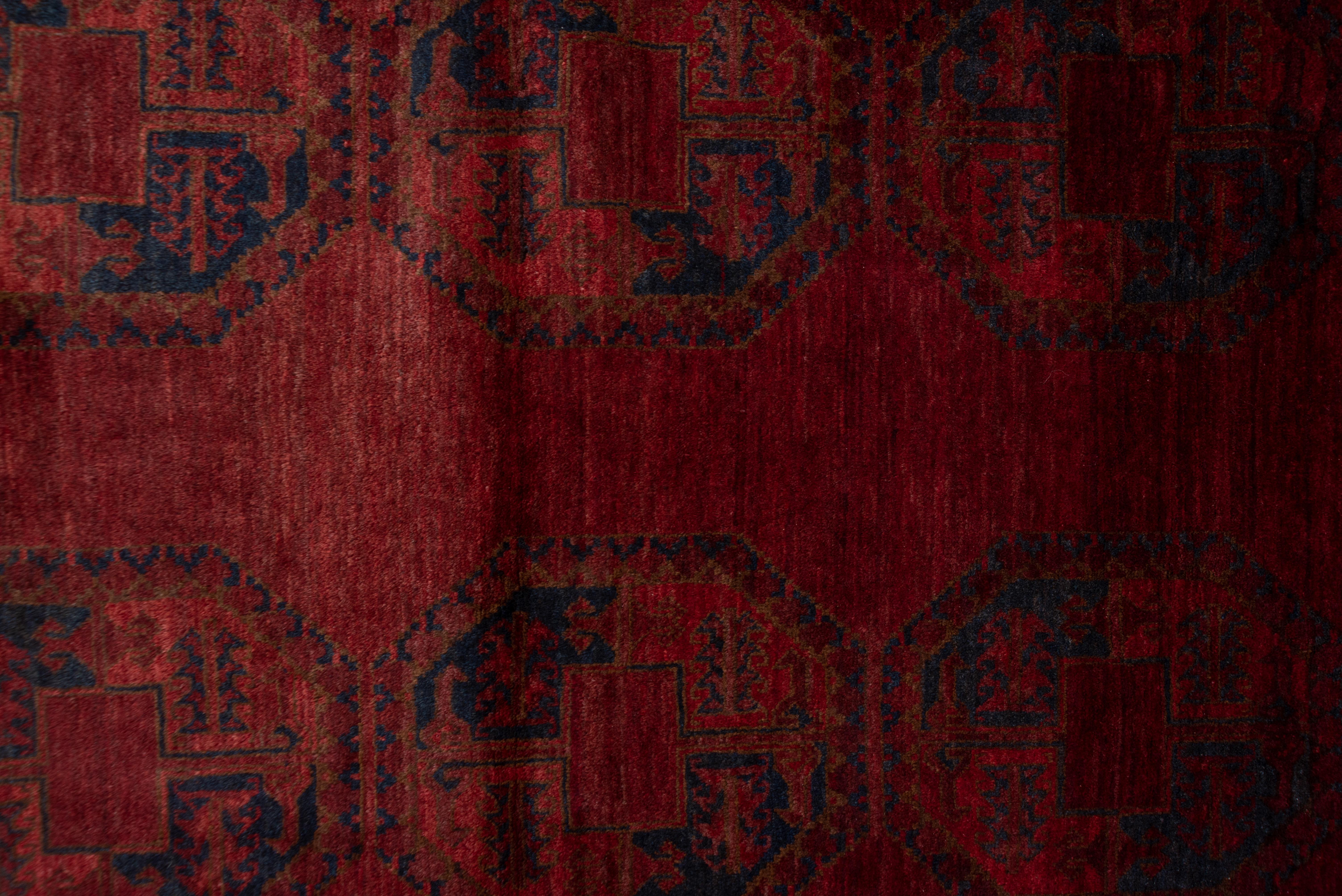 Hand-Knotted Midcentury Afghan Ersari Carpet