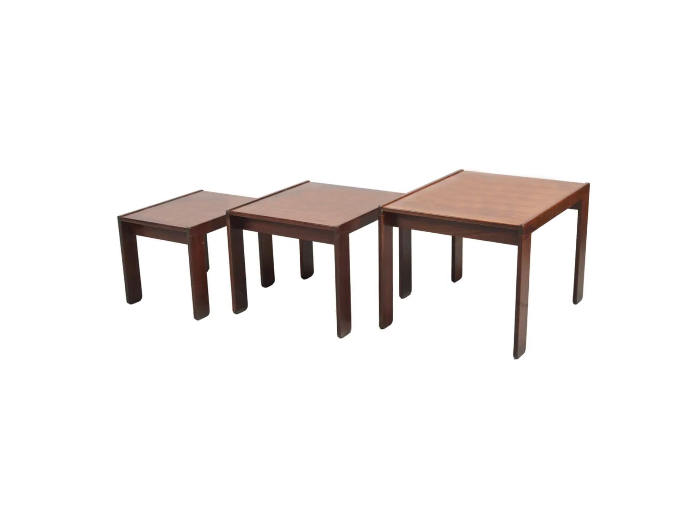 Mid-Century Modern Tables gigognes du milieu du siècle dernier de Afra & Tobia Scarpa pour Cassina en vente