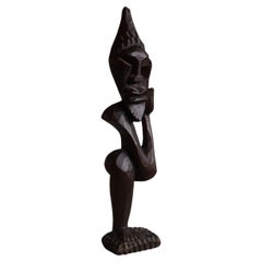 Mid Century African Decorative Hardwood Figure, Made in 1960s