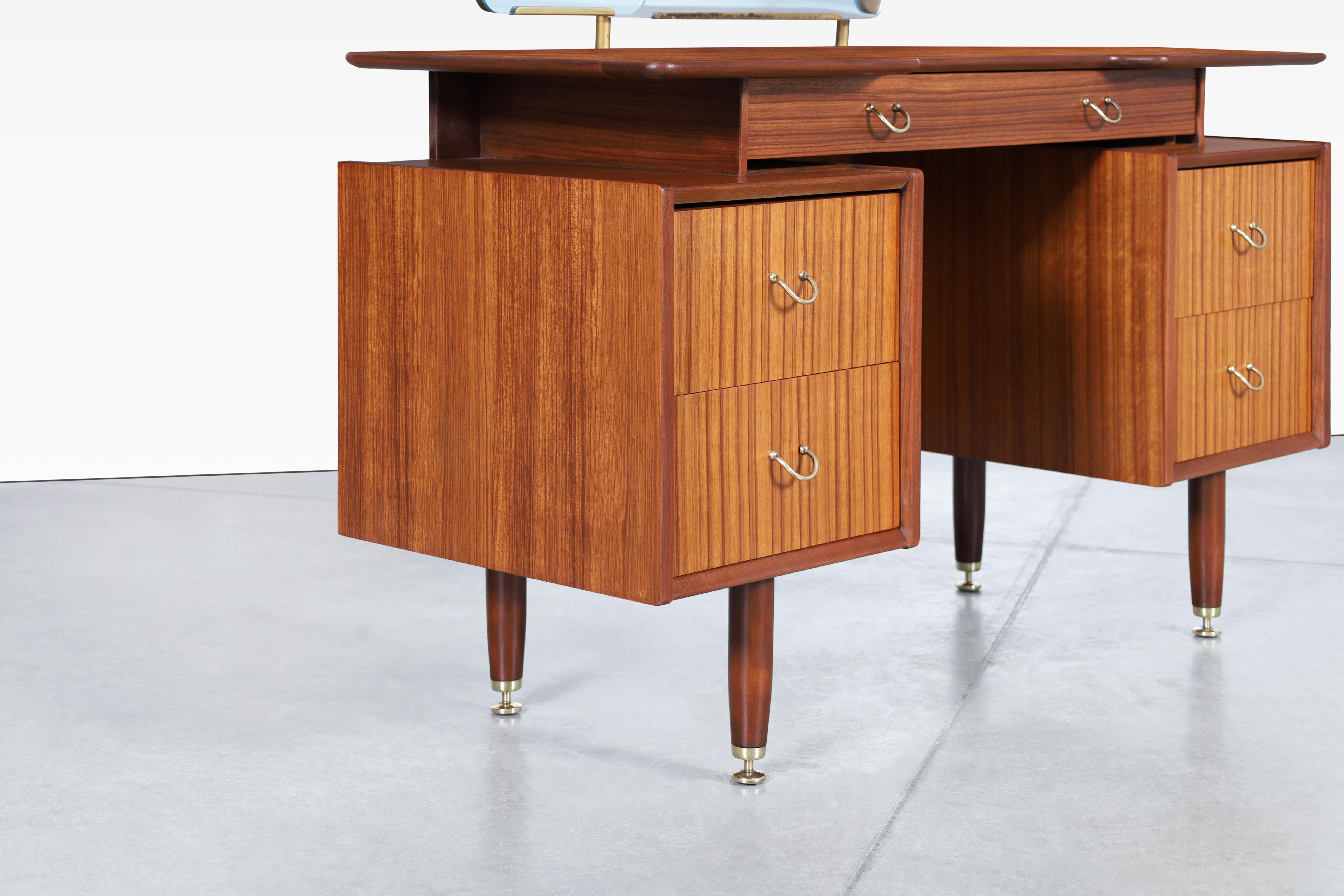 Mid-Century Modern Mid-Century African Mahogany Vanity or Desk by E. Gomme for G-Plan For Sale