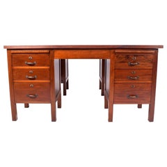 Vintage Midcentury African Teak Rare Portuguese Olaio Desk, 1950s