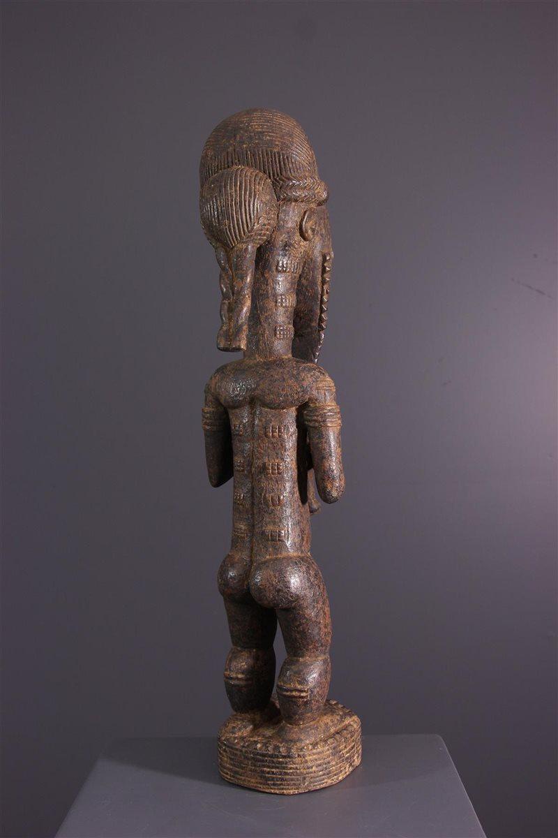 Mid-Century African Tribal Baoulé Waka Sona Wooden Male Sculpture 1950s 5