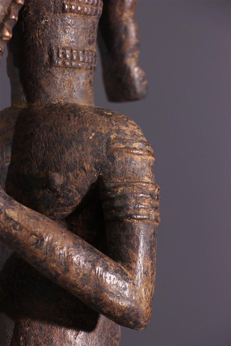 Mid-20th Century Mid-Century African Tribal Baoulé Waka Sona Wooden Male Sculpture 1950s