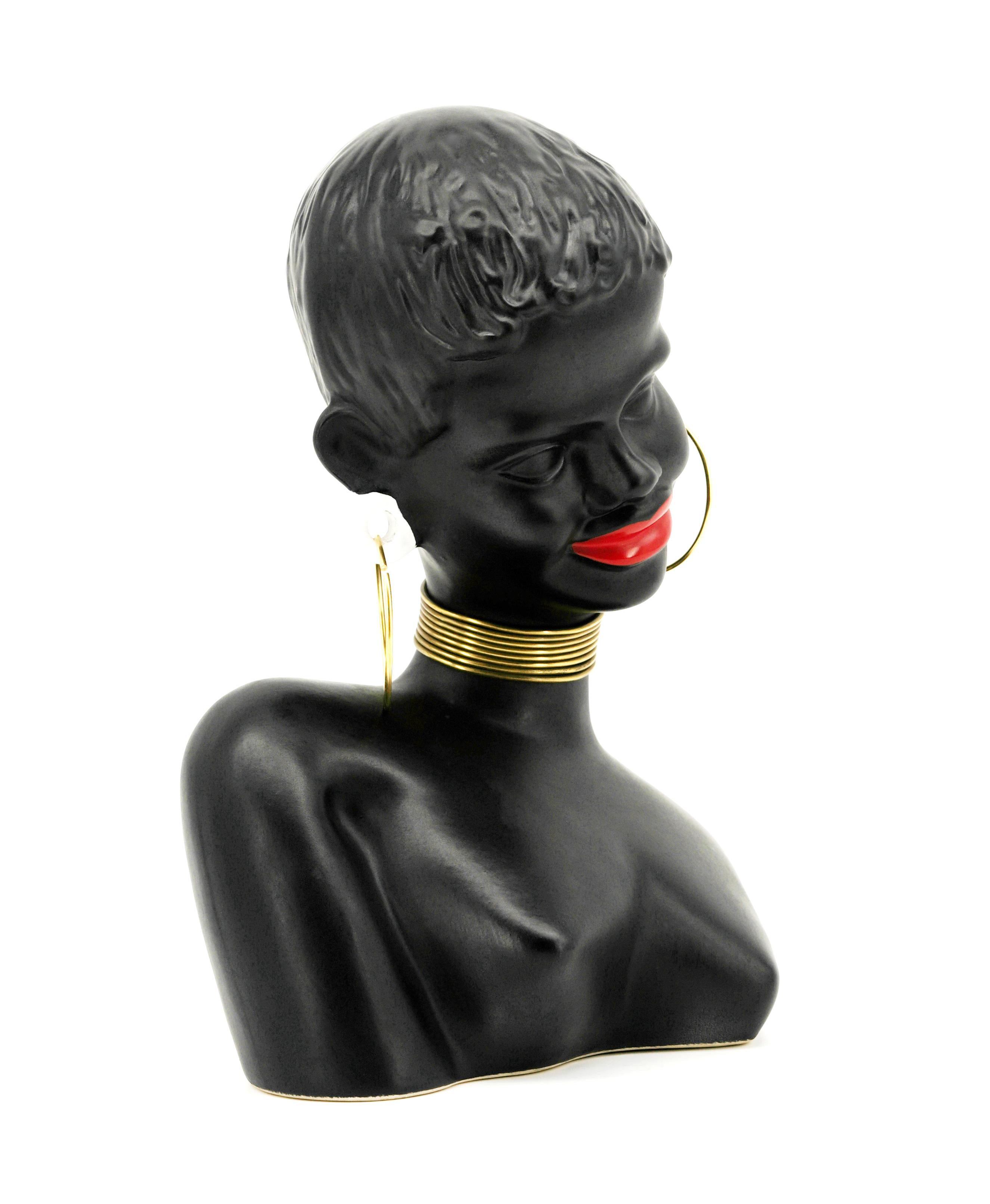 Mid-Century Modern Mid-Century African Woman Statue, 1950s For Sale