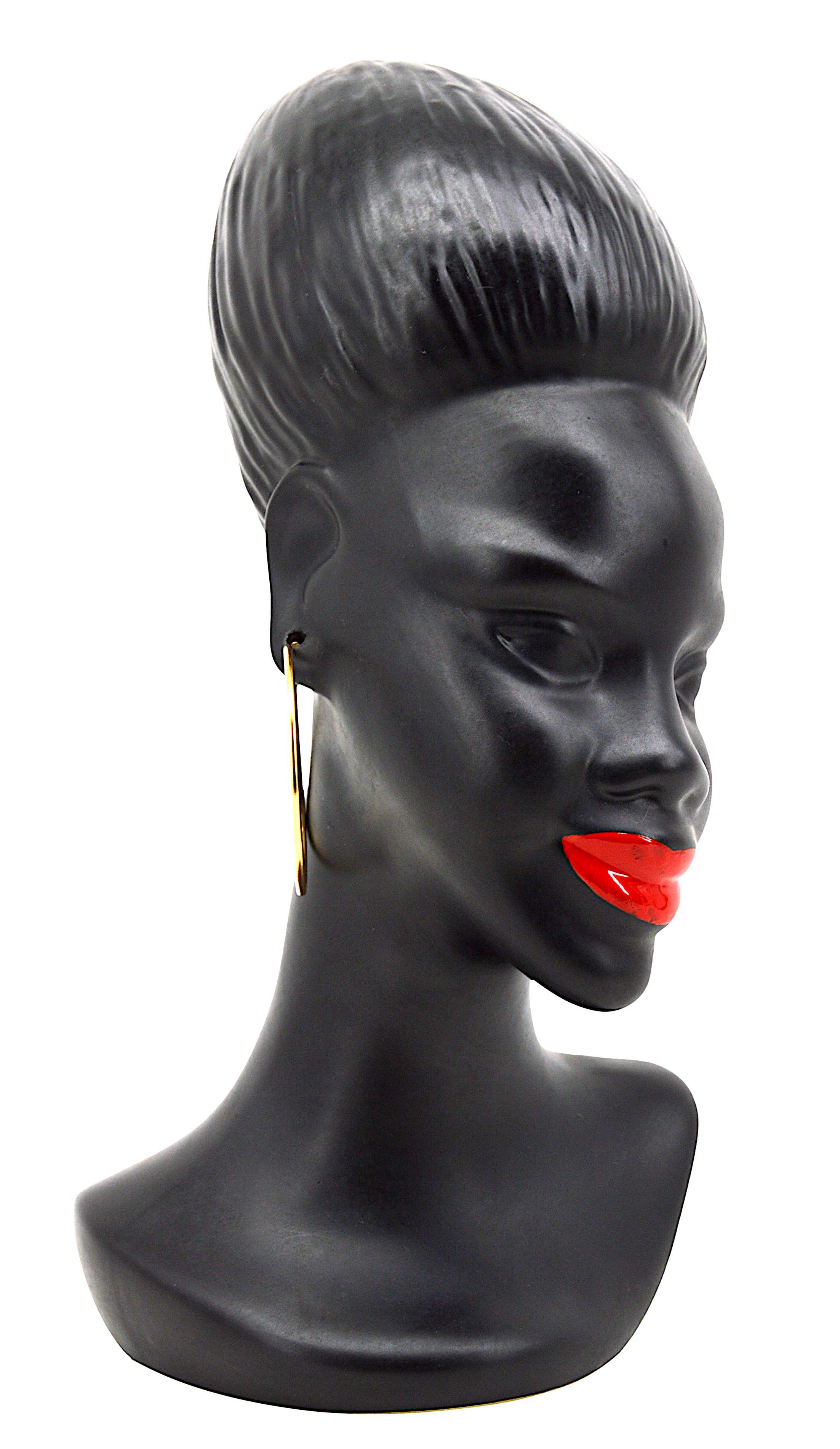 Statue einer afrikanischen Frau aus der Mitte des Jahrhunderts, 1950er Jahre (Mitte des 20. Jahrhunderts) im Angebot