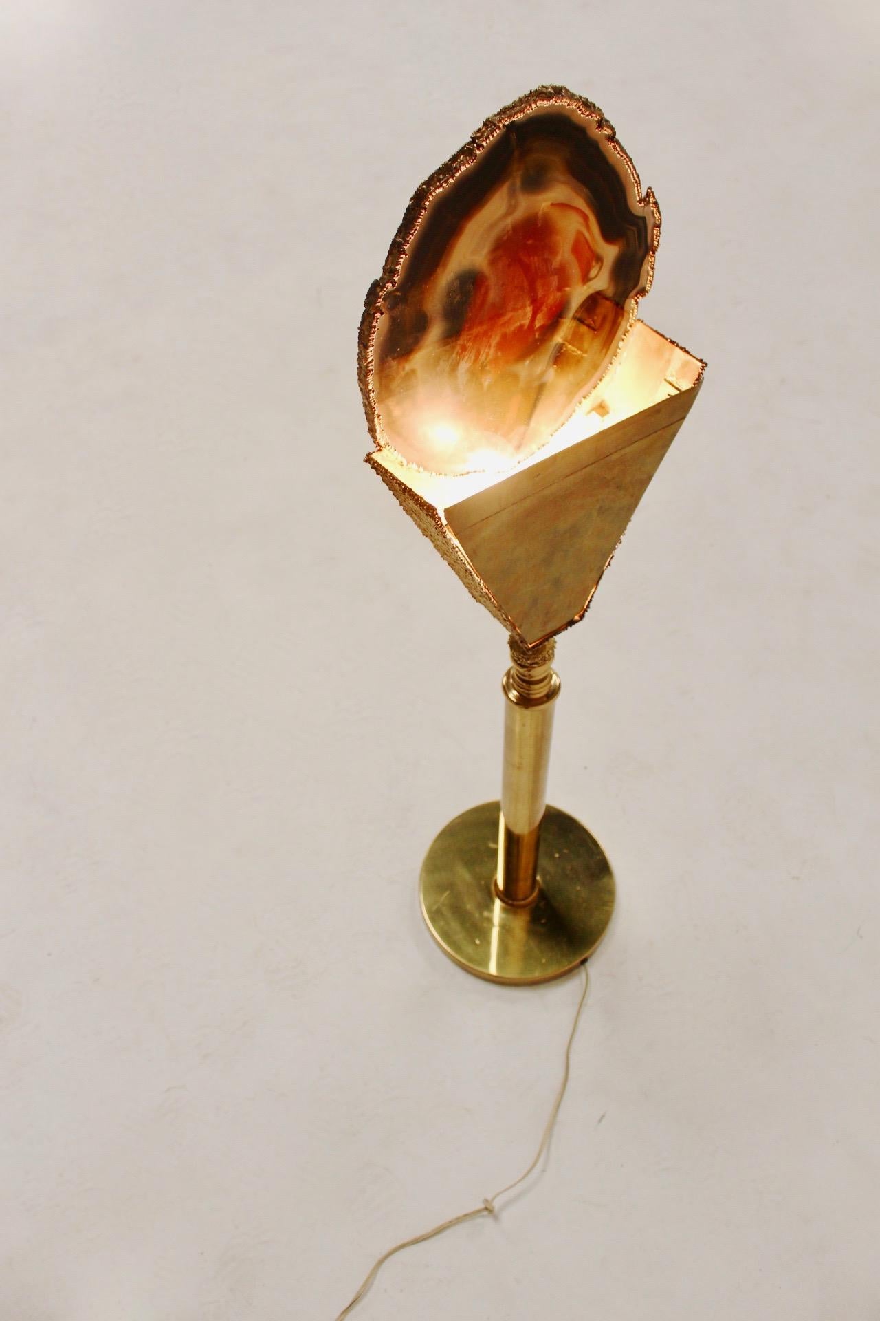 Midcentury Agate Floor or Table Lamp, Spain, 1970s For Sale 2