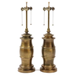 Vintage Mid-Century Aged Bronze Lamps